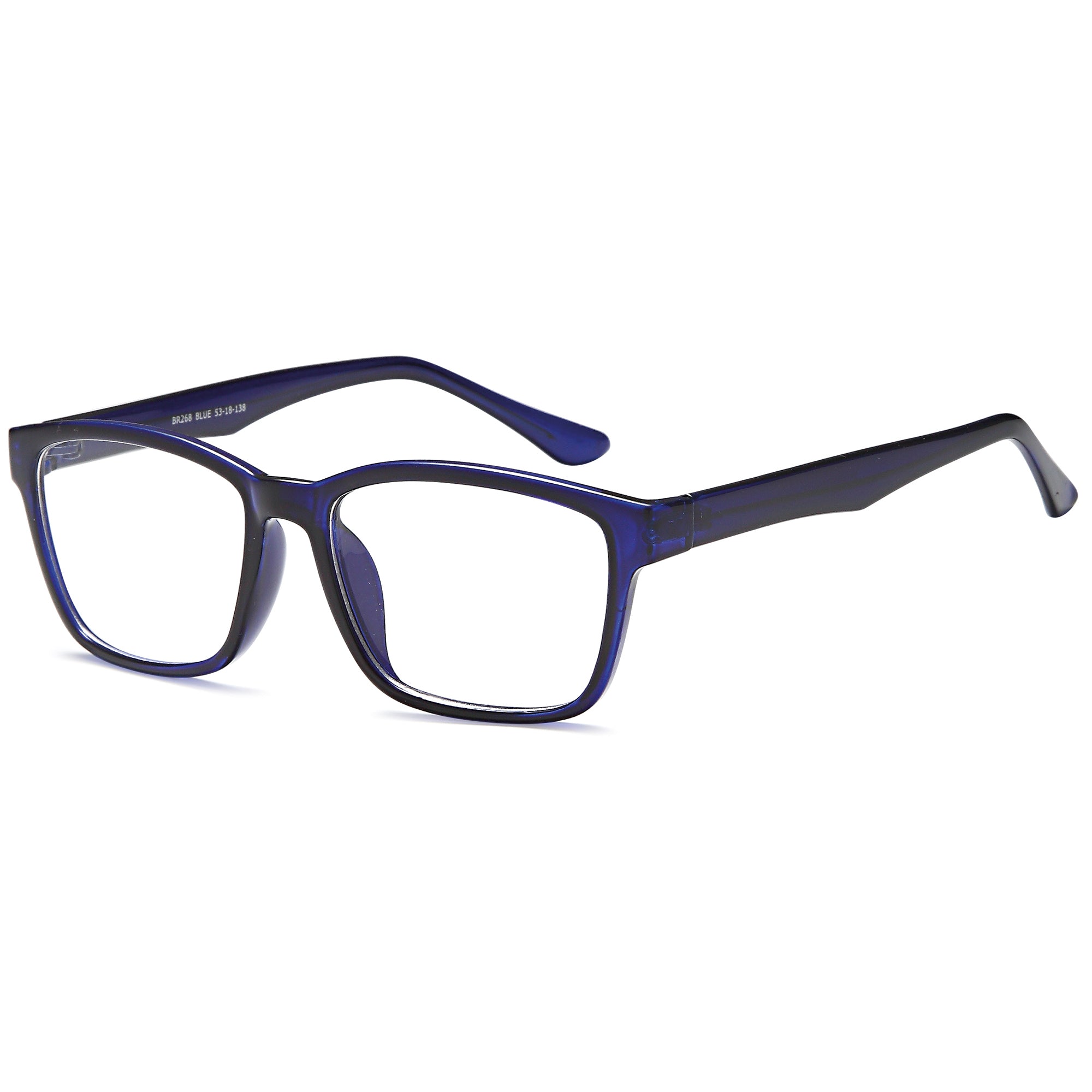 Brooksfield BR268 Blue Square Plastic Glasses – Men Full Rim Eyewear