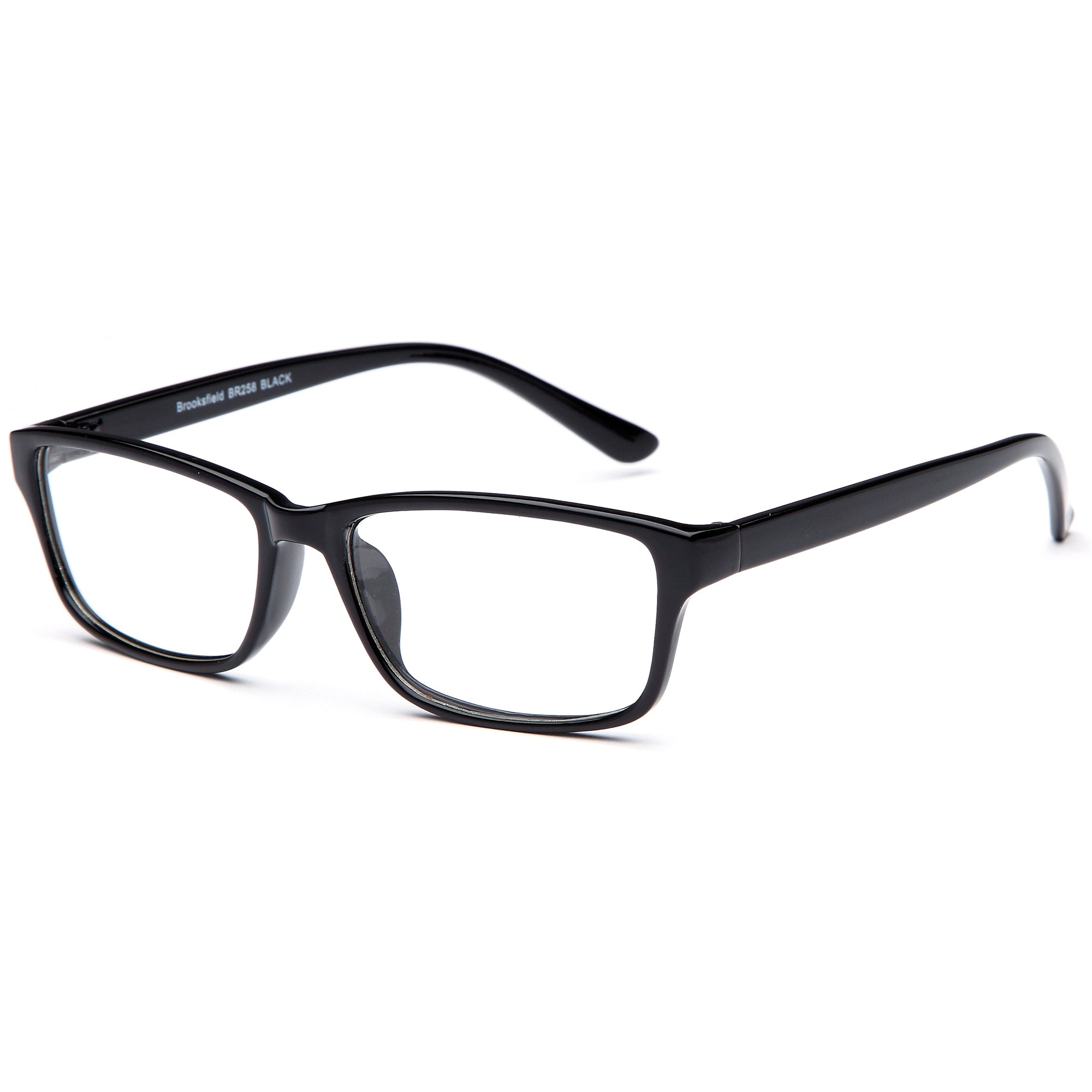 Brooksfield BR258 Black Square Plastic Glasses – Unisex Full Rim Eyewear