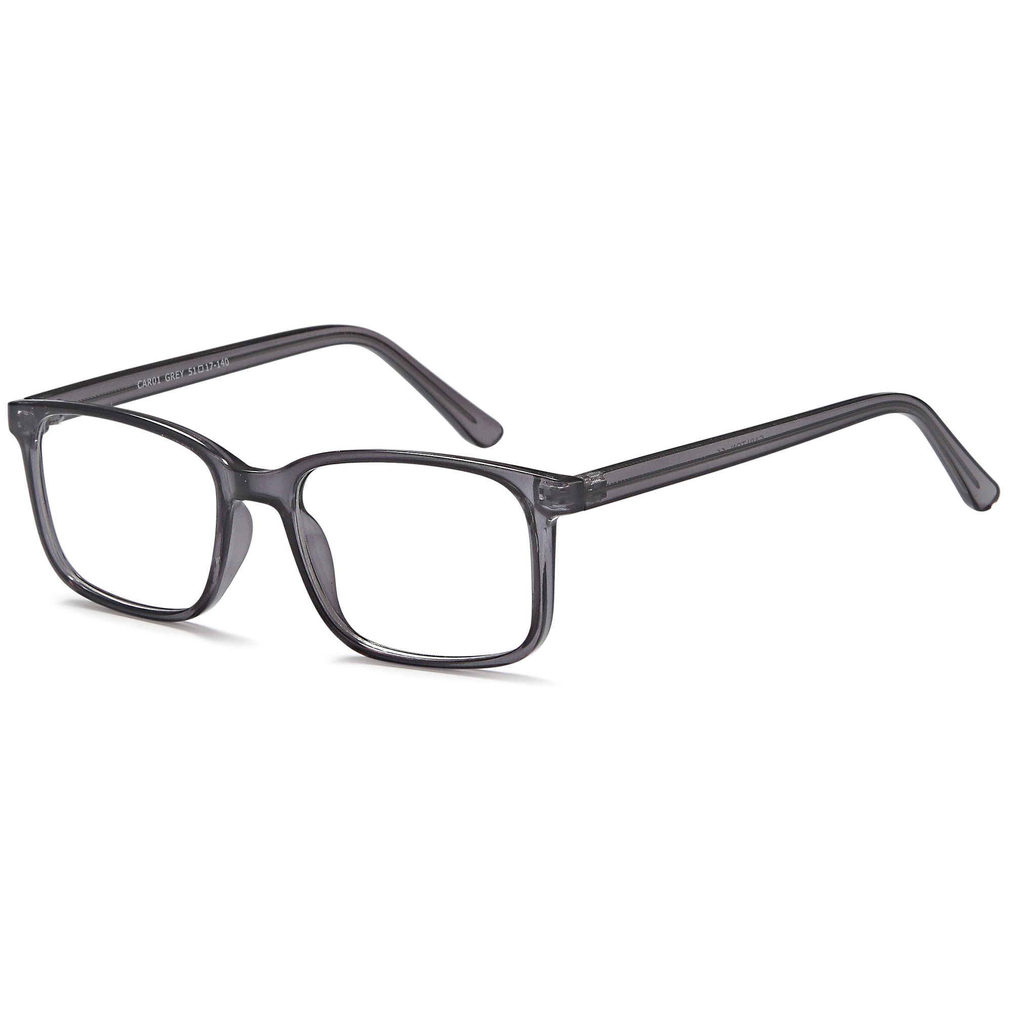 Carlton CAR01 Grey Square Plastic Glasses – Men Full Rim Eyewear