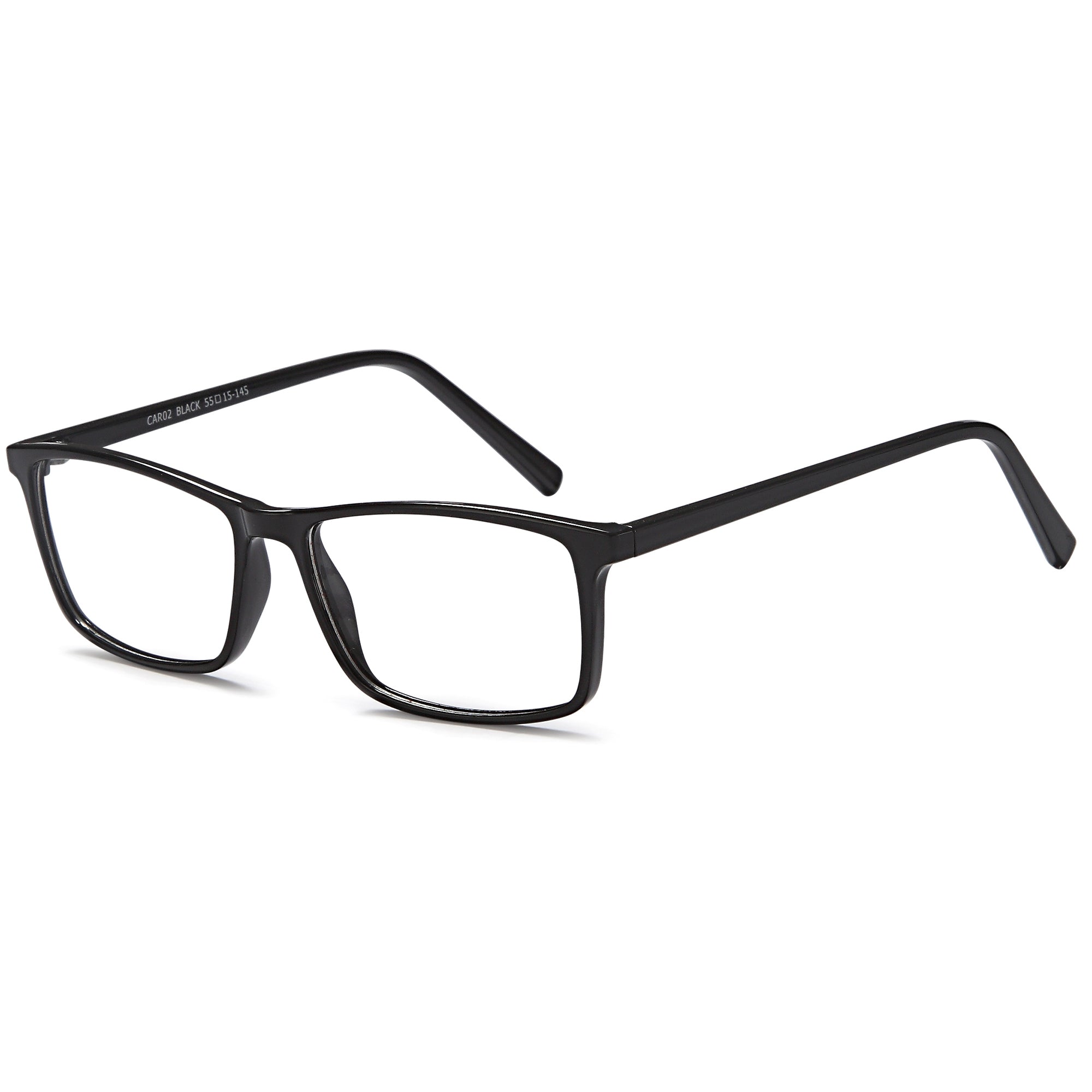 Carlton CAR02 Black Square Plastic Glasses – Men Full Rim Eyewear
