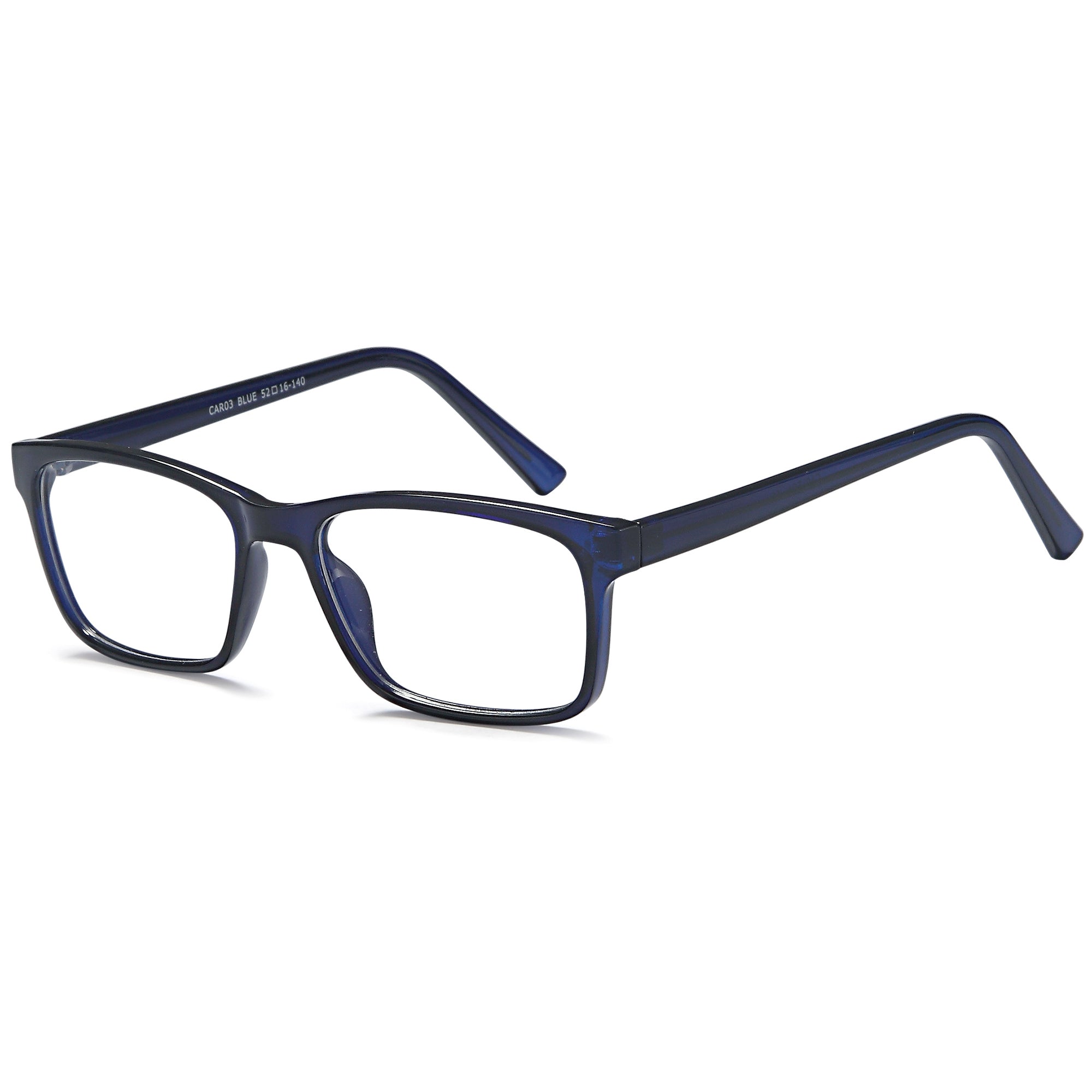 Carlton CAR03 Blue Square Plastic Glasses – Men Full Rim Eyewear