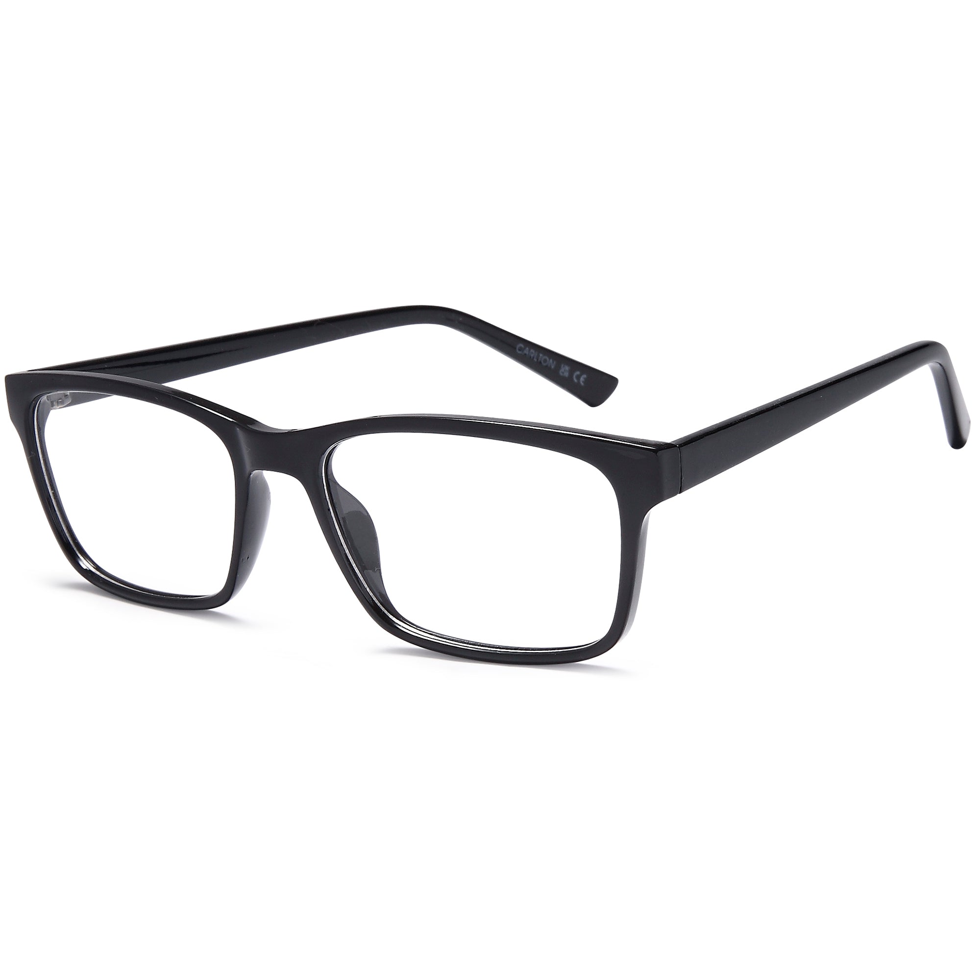 Carlton CAR03 Black Square Plastic Glasses – Men Full Rim Eyewear