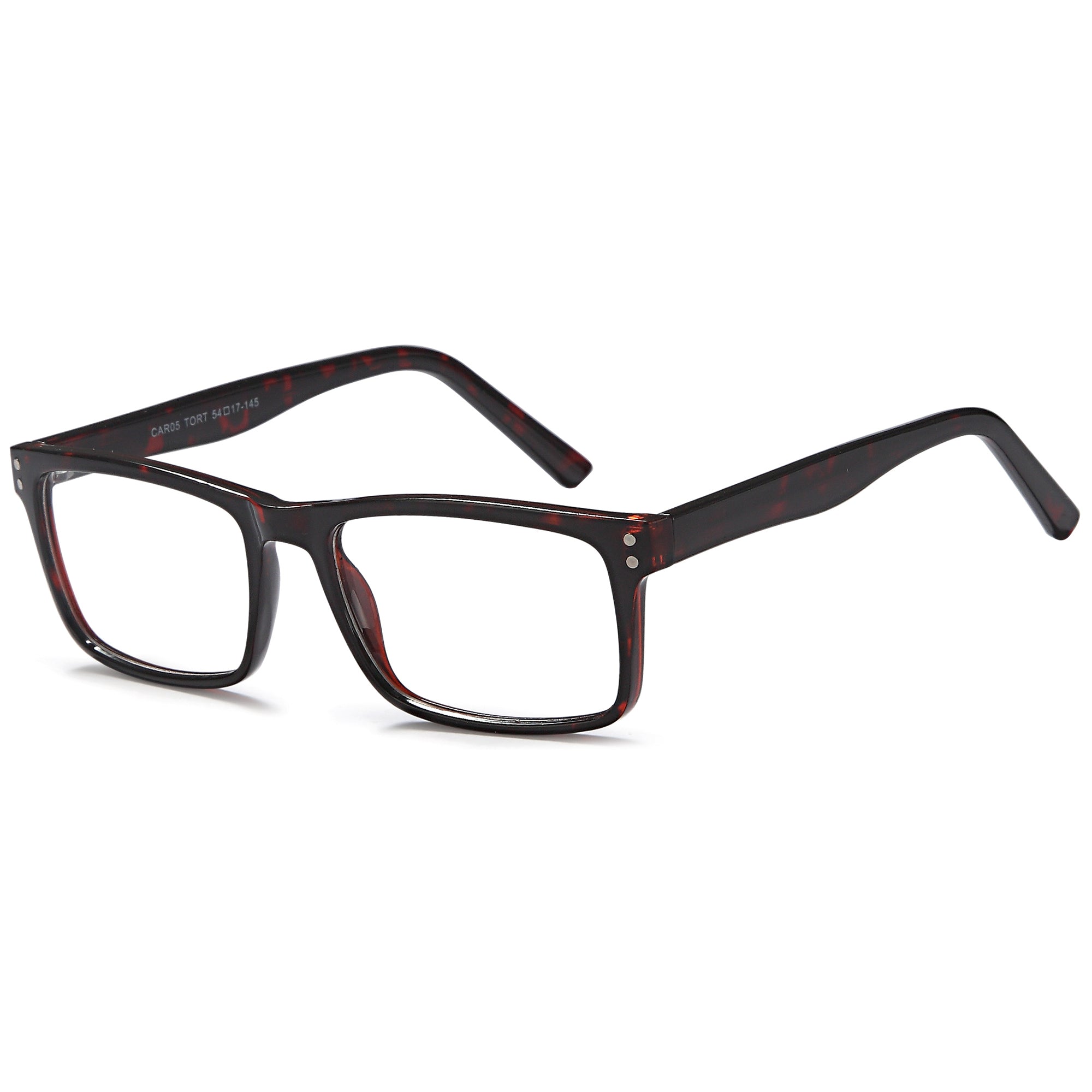 Carlton CAR05 Tort Square Plastic Glasses – Men Full Rim Eyewear