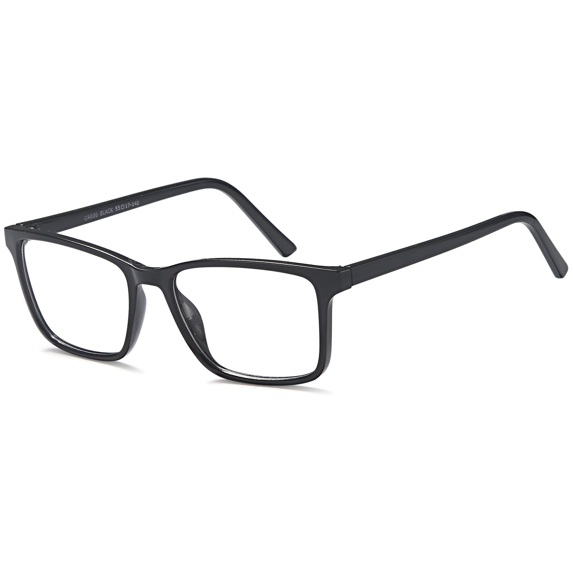 Carlton CAR06 Black Square Plastic Glasses – Men Full Rim Eyewear