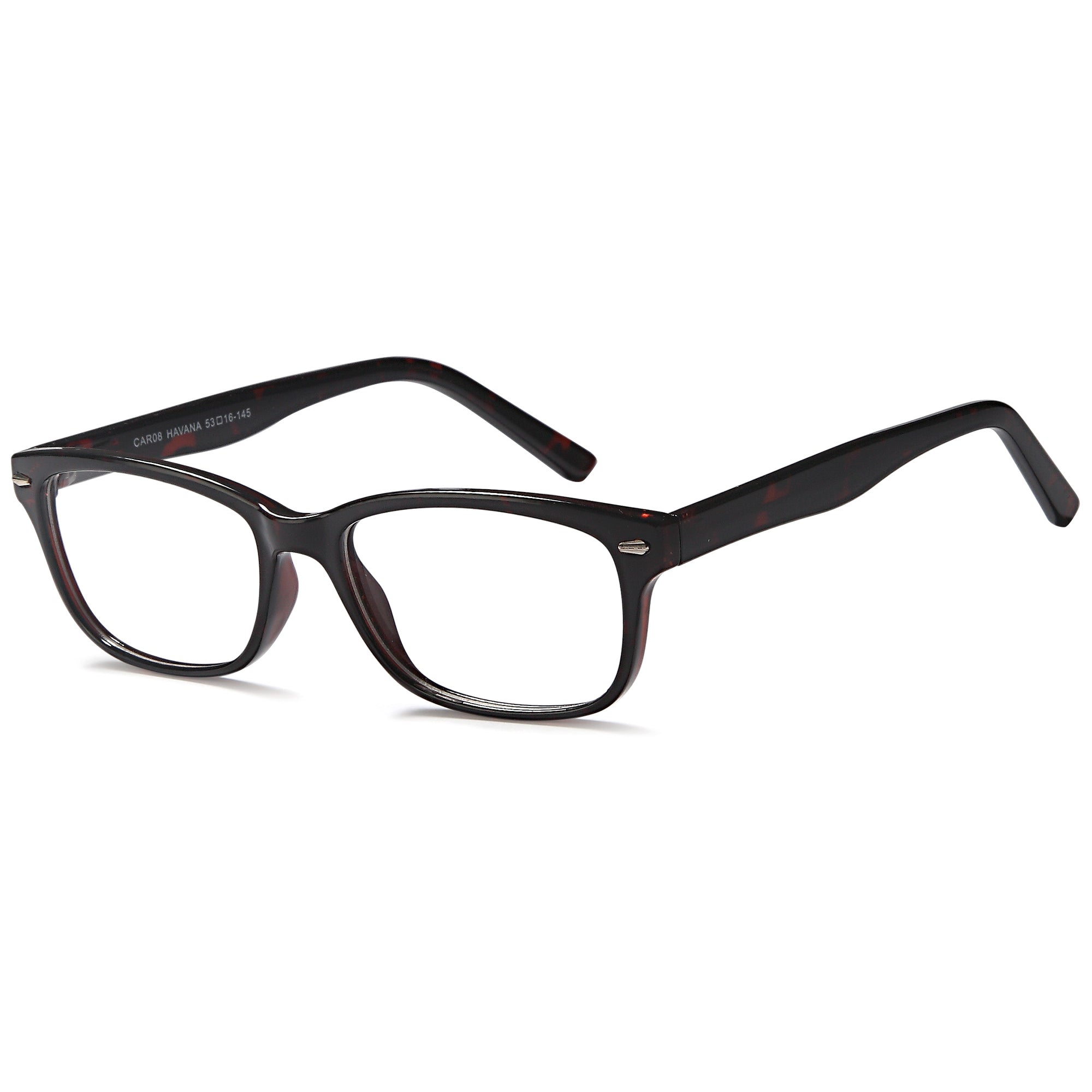 Carlton CAR08 Havana Square Plastic Glasses – Men Full Rim Eyewear