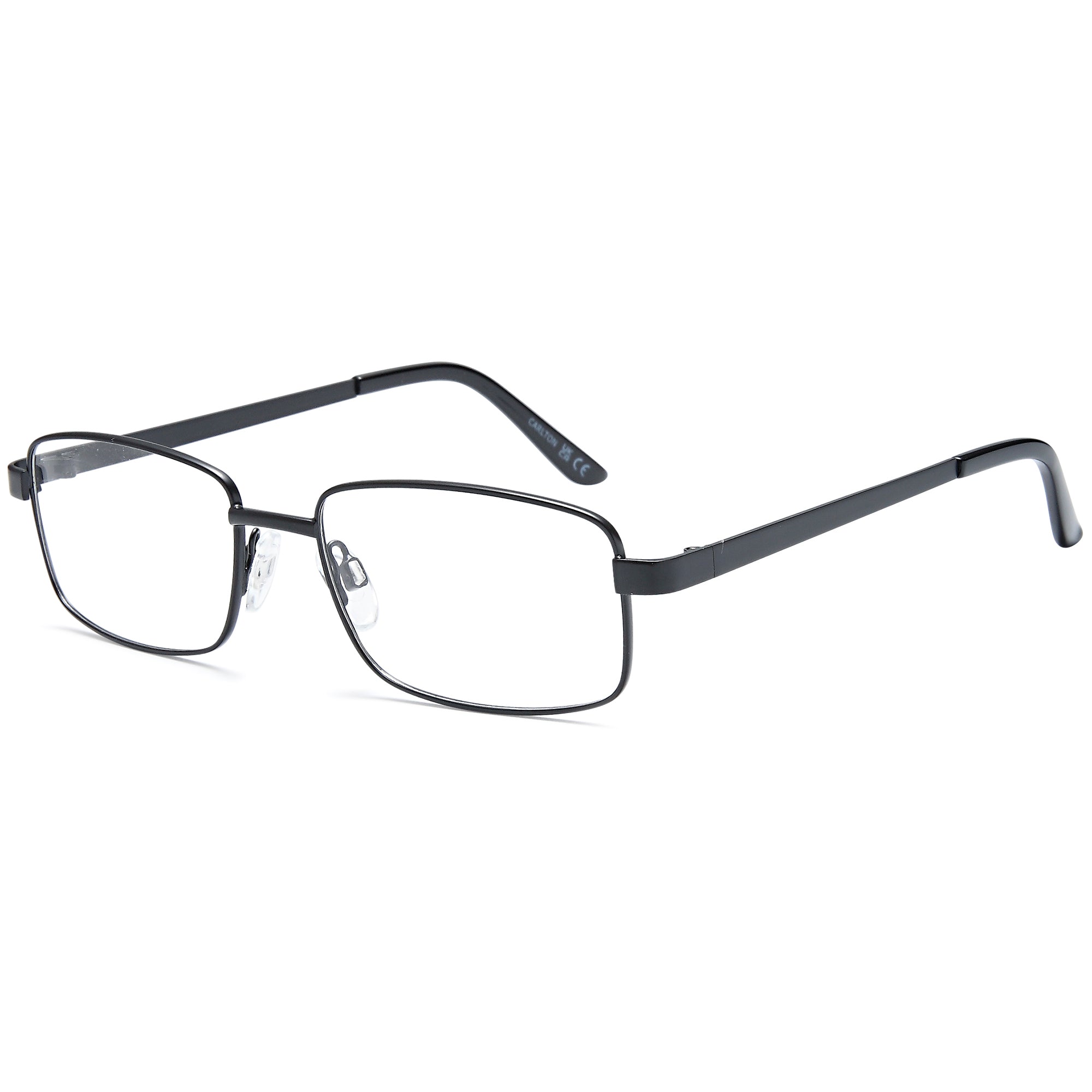 Carlton CAR10 Matt Black Metal Glasses – Men Full Rim Eyewear