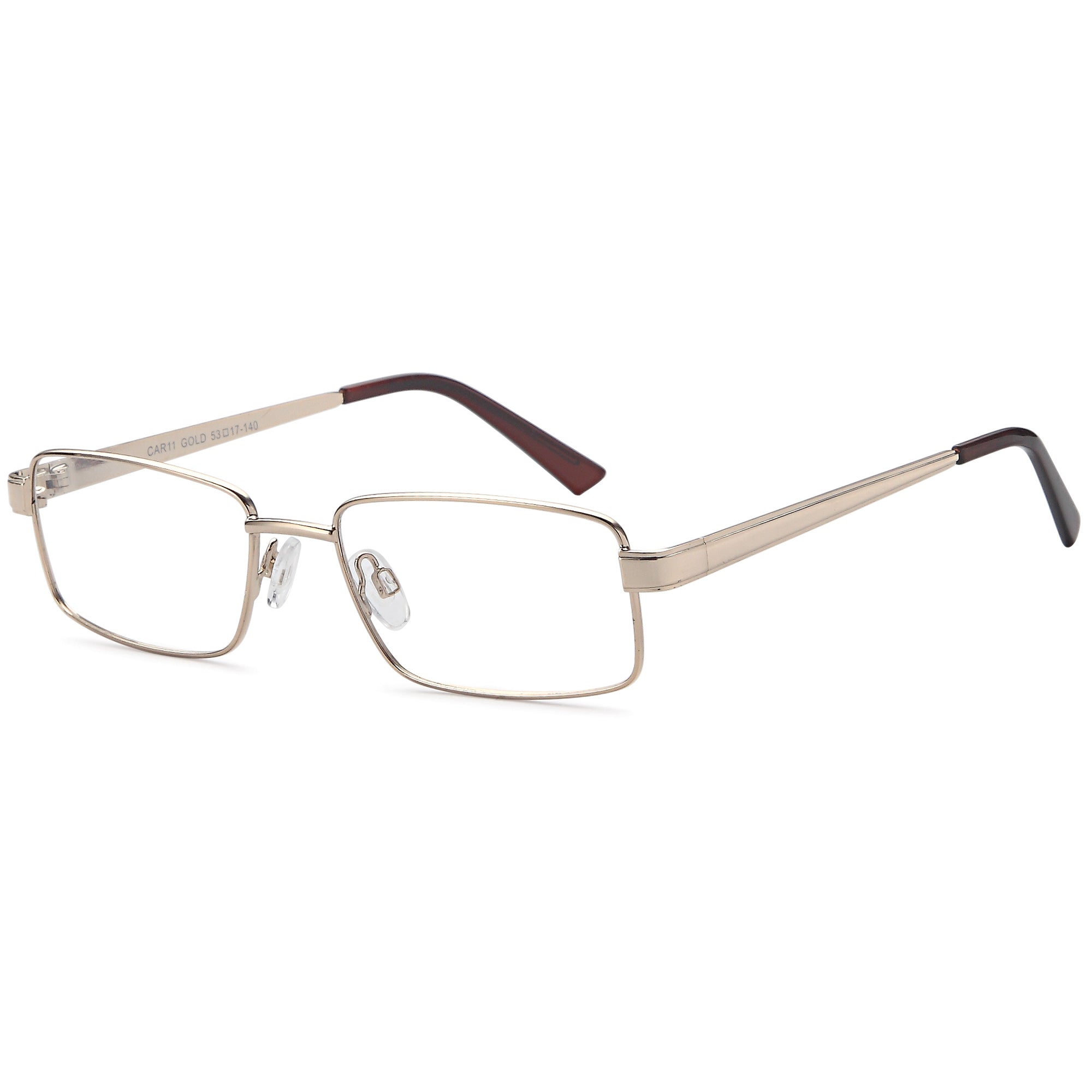 Carlton CAR11 Gold Square Metal Glasses – Men Full Rim Eyewear