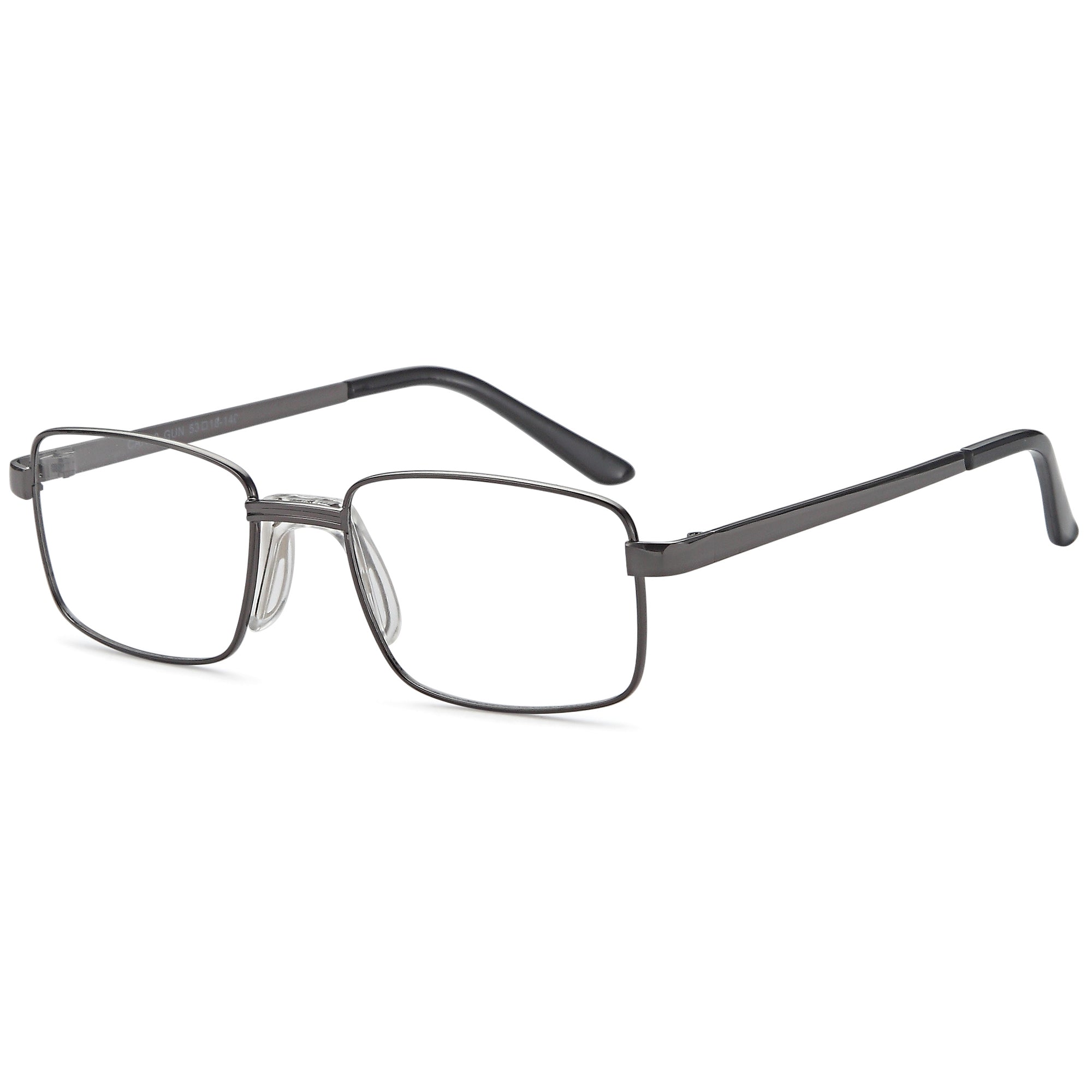 Carlton CAR13 Gun Square Metal Glasses – Men Full Rim Eyewear