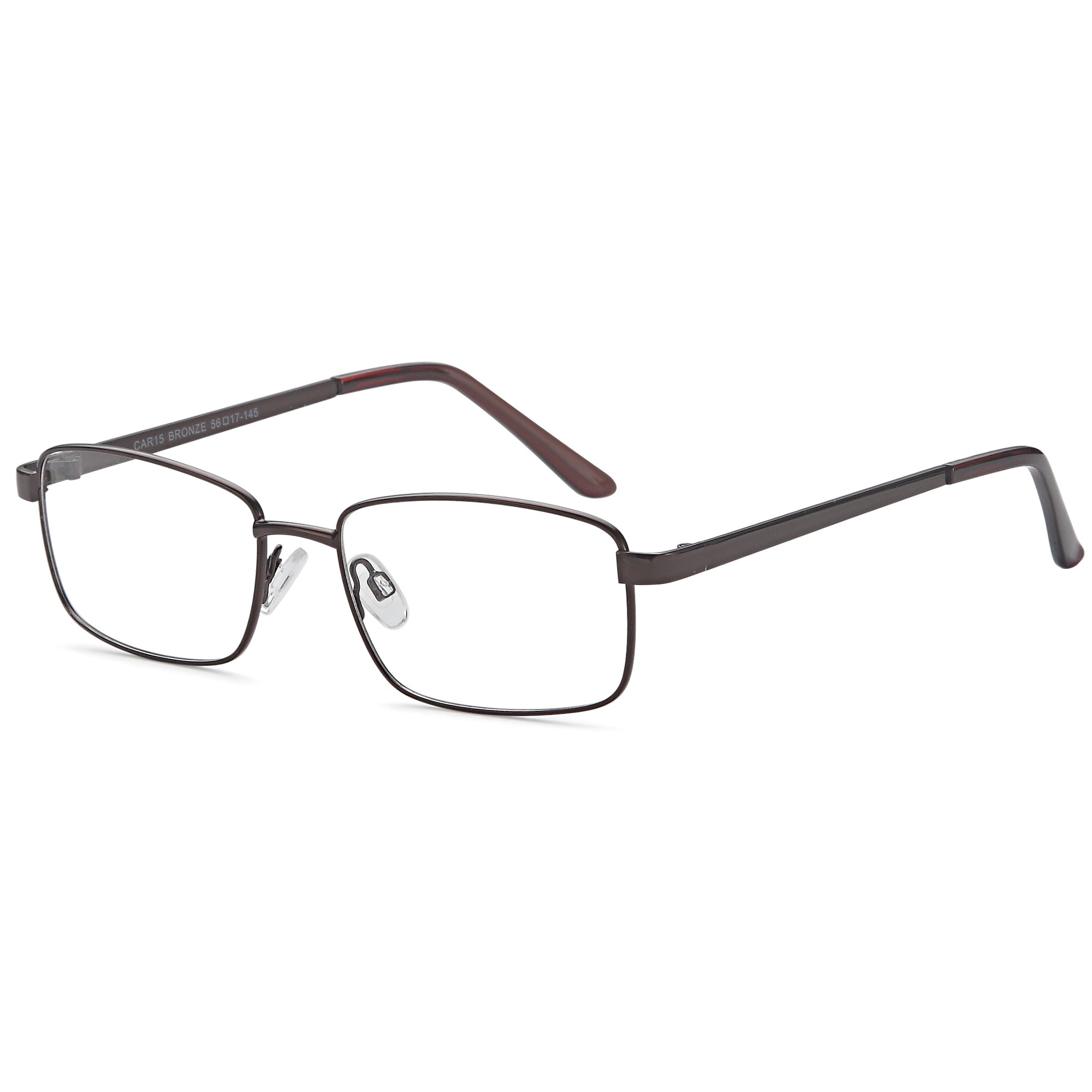 Carlton CAR15 Bronze Square Metal Glasses – Men Full Rim Eyewear