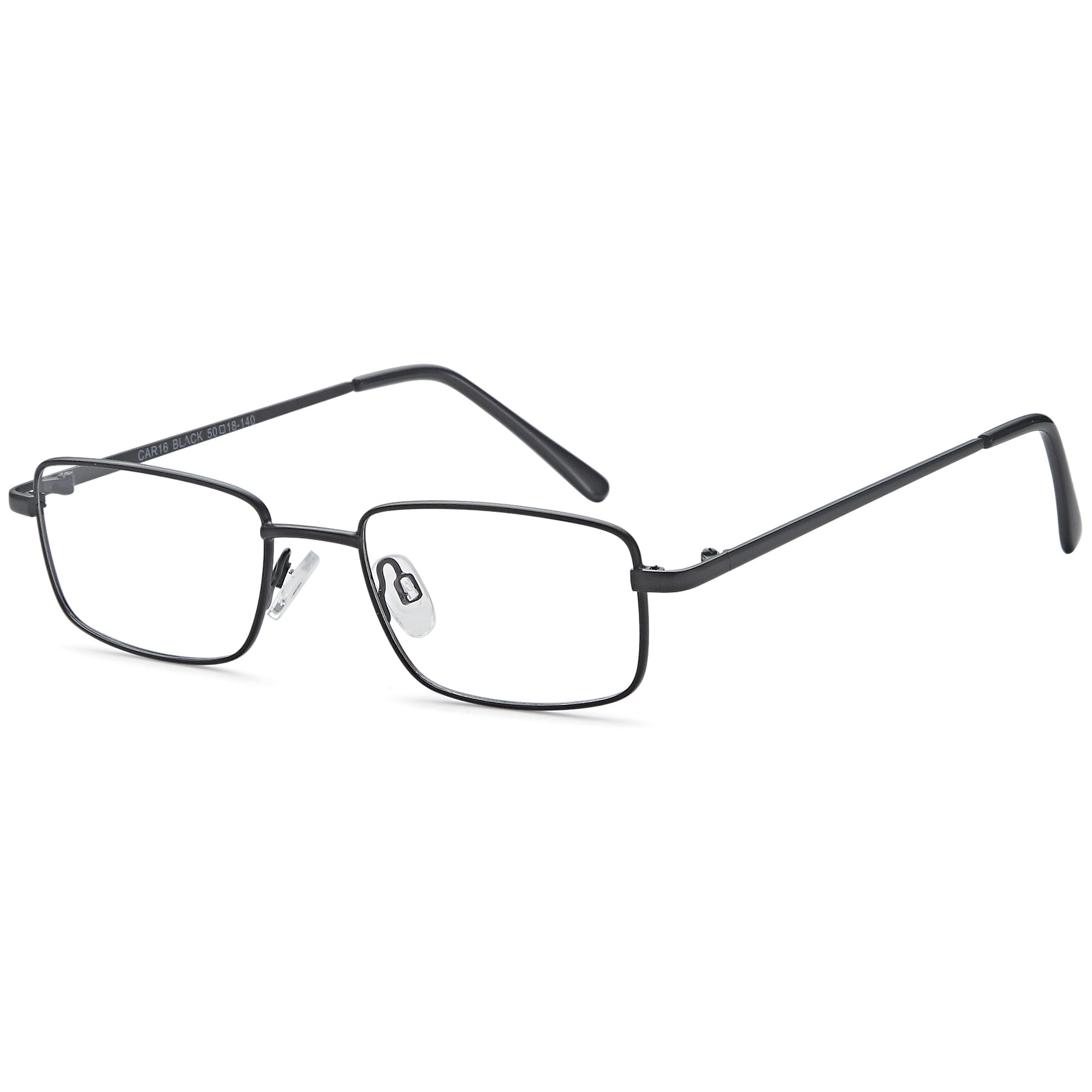 Carlton CAR16 Black Square Metal Glasses – Men Full Rim Eyewear