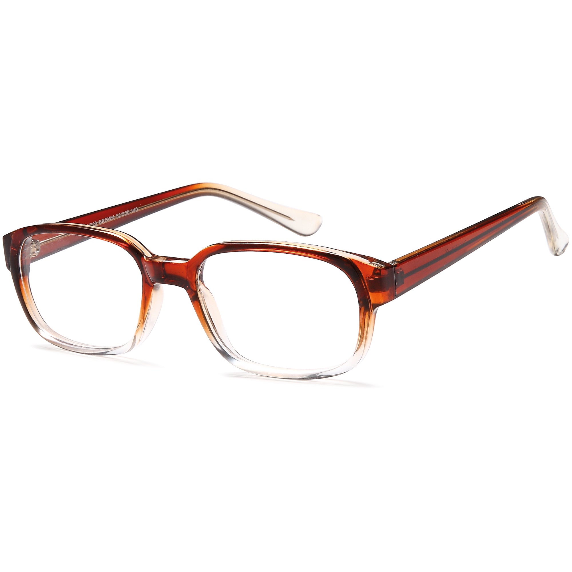 Carlton CAR20 Brown Square Plastic Glasses – Men Full Rim Eyewear