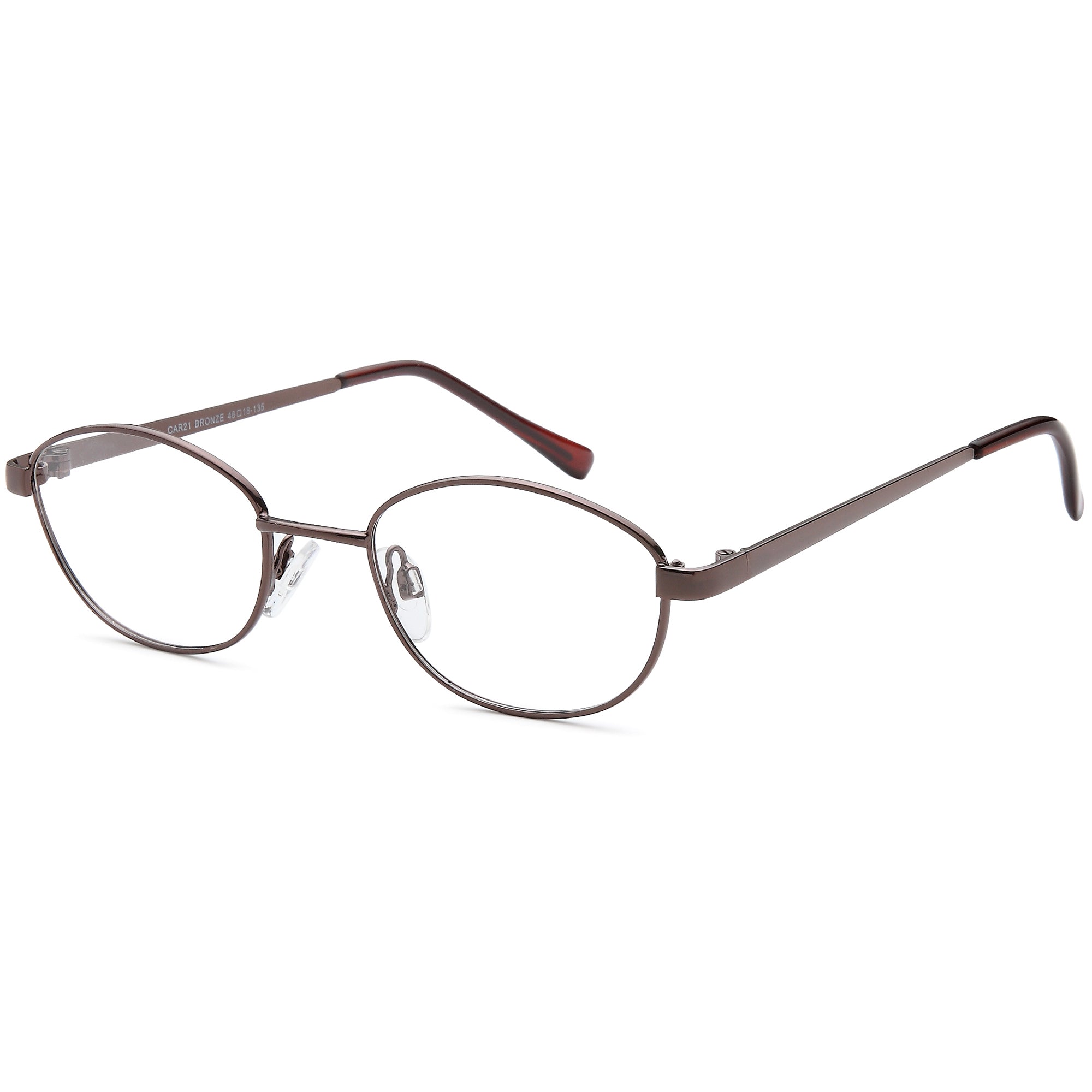 Carlton CAR21 Bronze Round Metal Glasses – Women Full Rim Eyewear