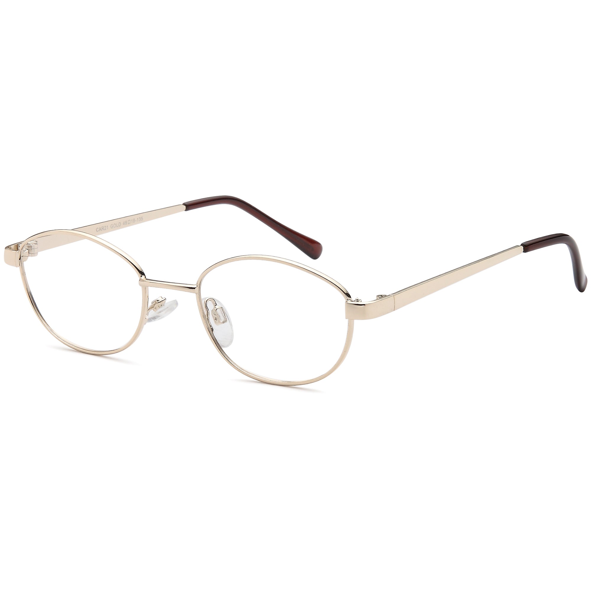 Carlton CAR21 Gold Round Metal Glasses – Women Full Rim Eyewear