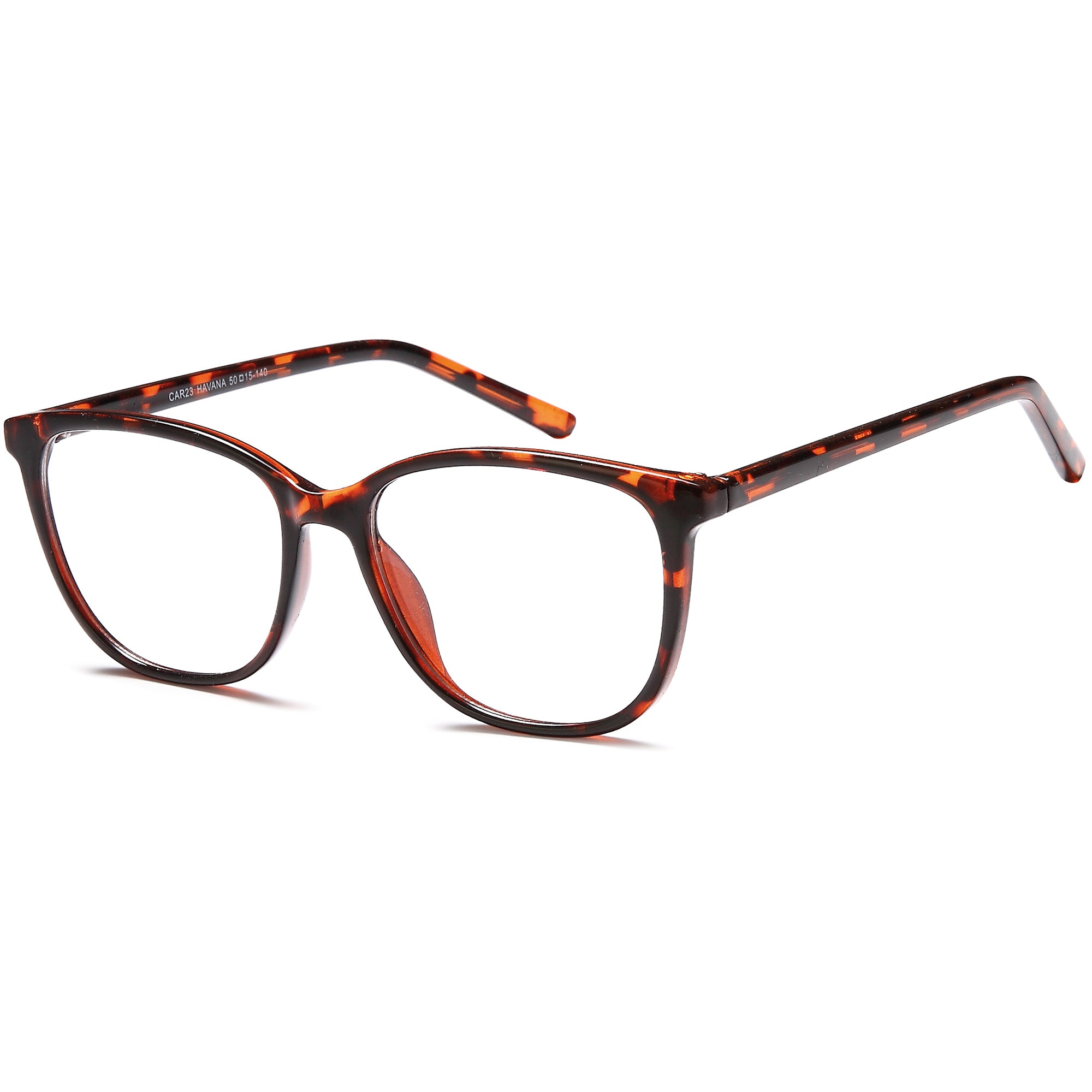 Carlton CAR23 Havana Square Plastic Glasses – Women Full Rim Eyewear