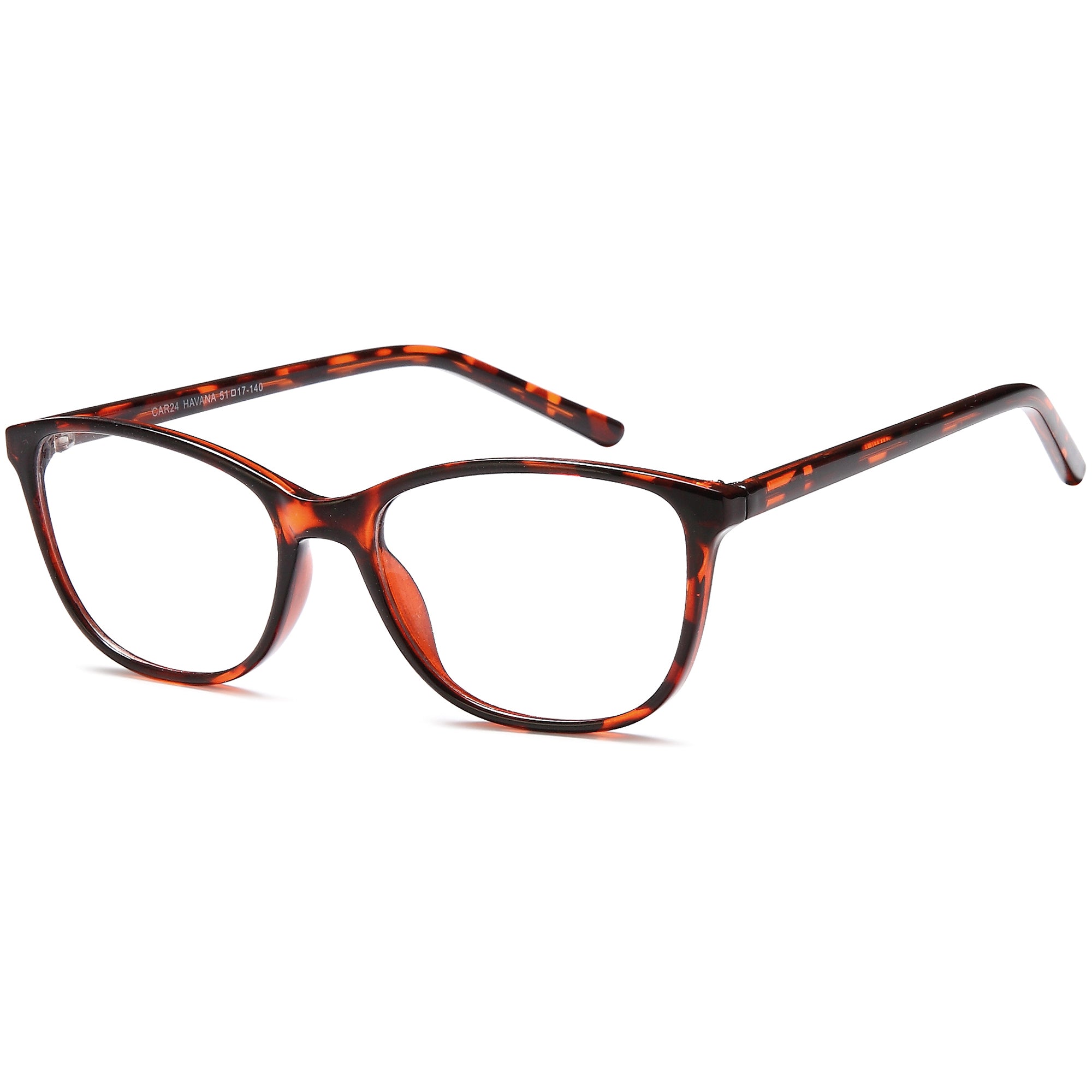 Carlton CAR24 Havana Square Plastic Glasses – Women Full Rim Eyewear