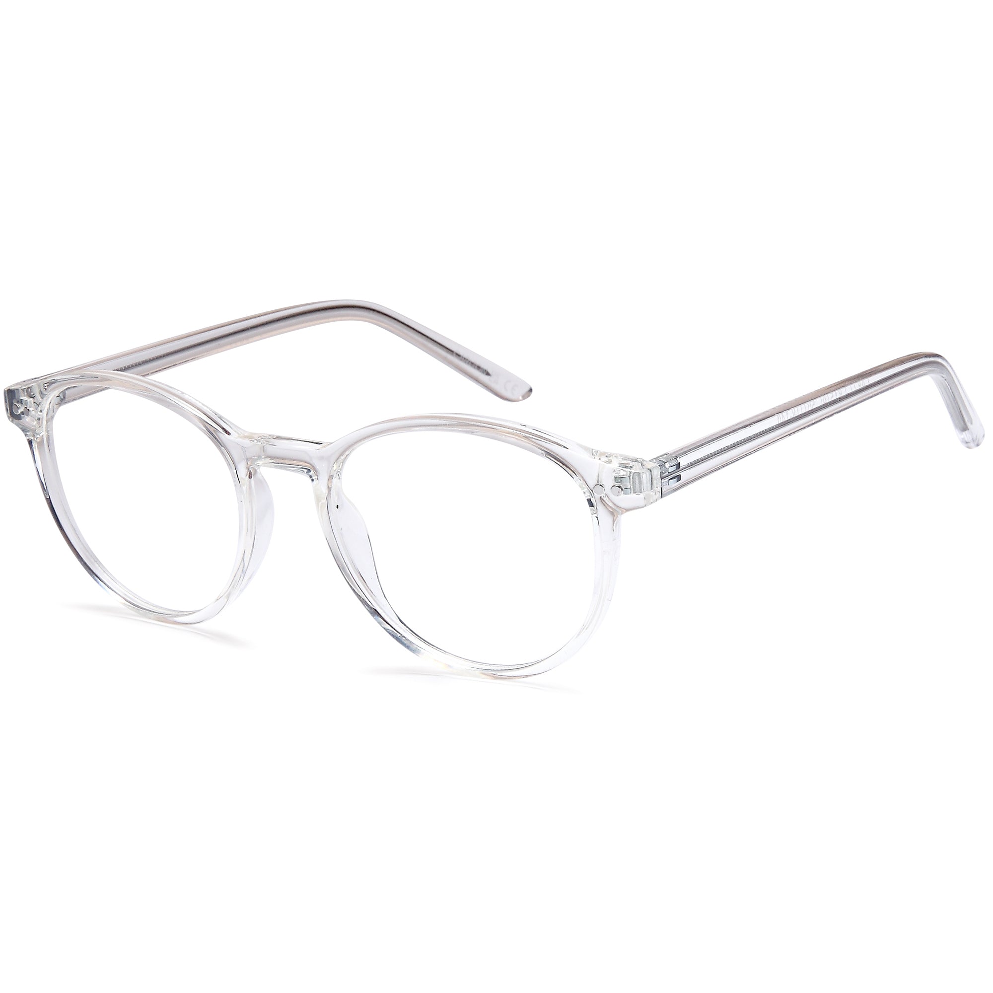 Carlton CAR27 Crystal Round Plastic Glasses – Unisex Full Rim Eyewear