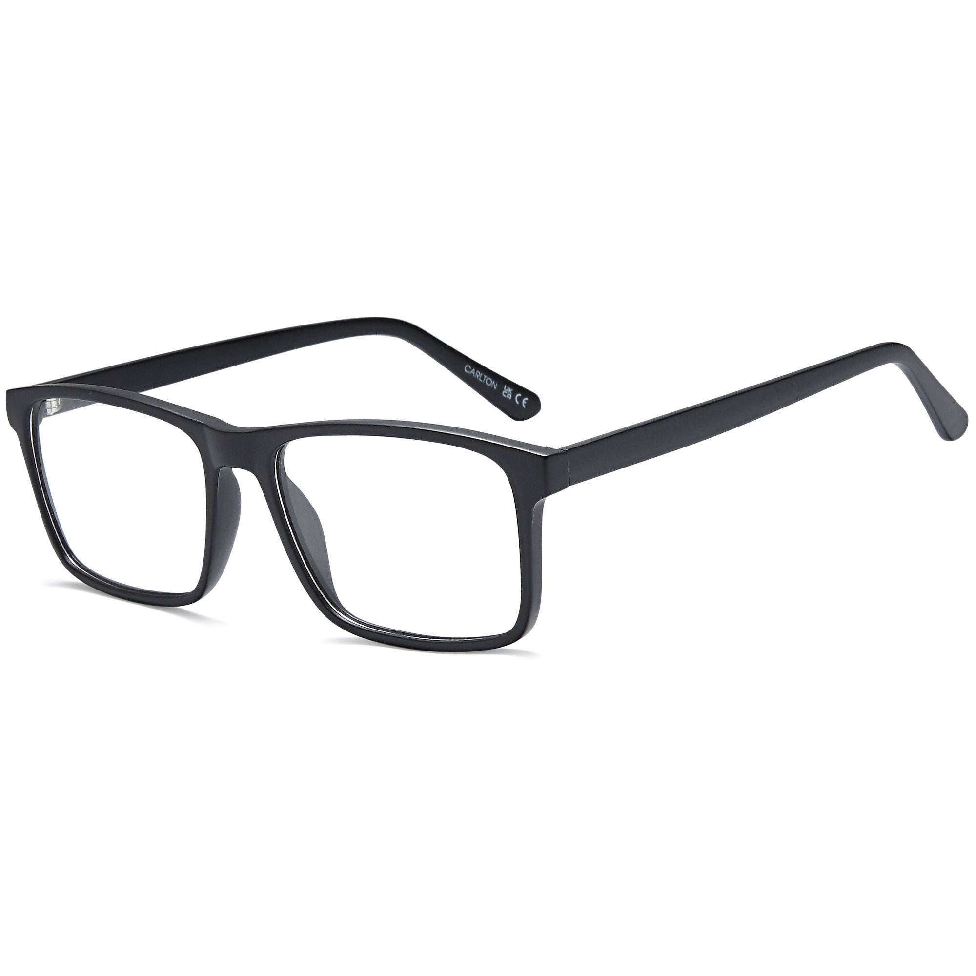 Carlton CAR31 Black Square Plastic Glasses – Men Full Rim Eyewear