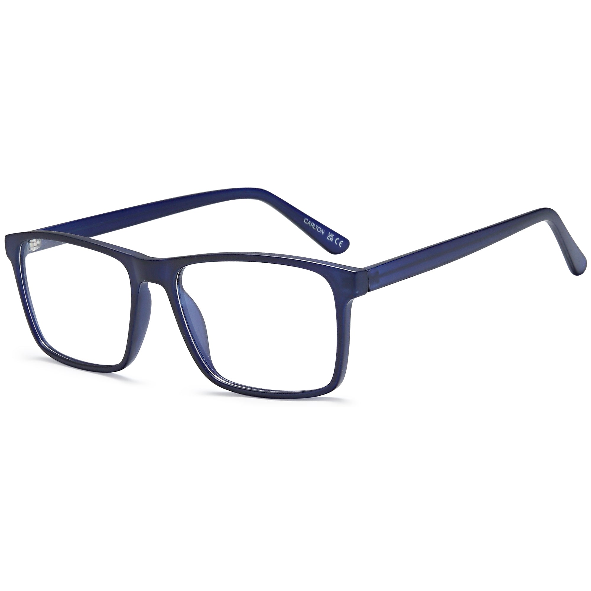 Carlton CAR31 Blue Square Plastic Glasses – Men Full Rim Eyewear
