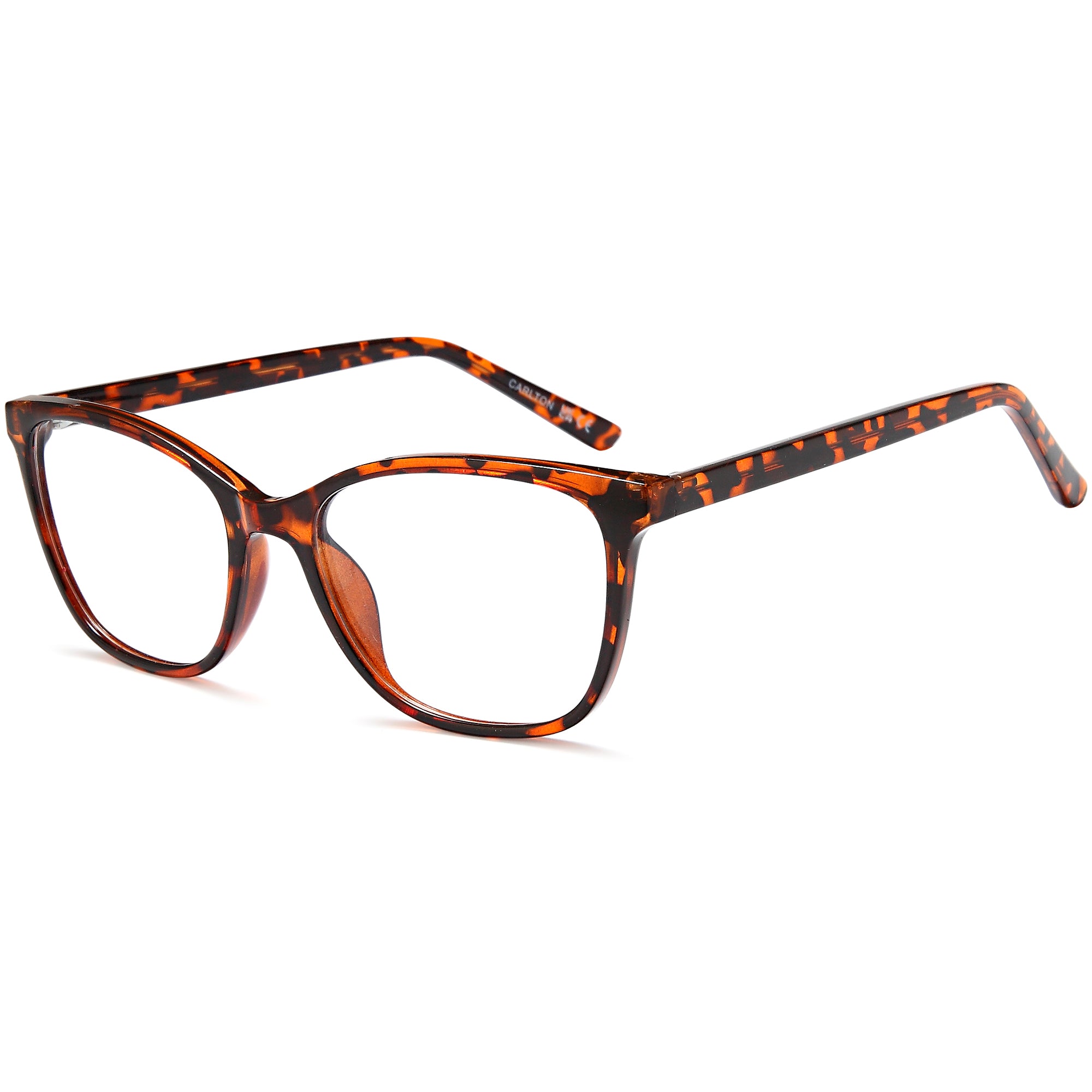 Carlton CAR32 Havana Square Plastic Glasses – Women Full Rim Eyewear