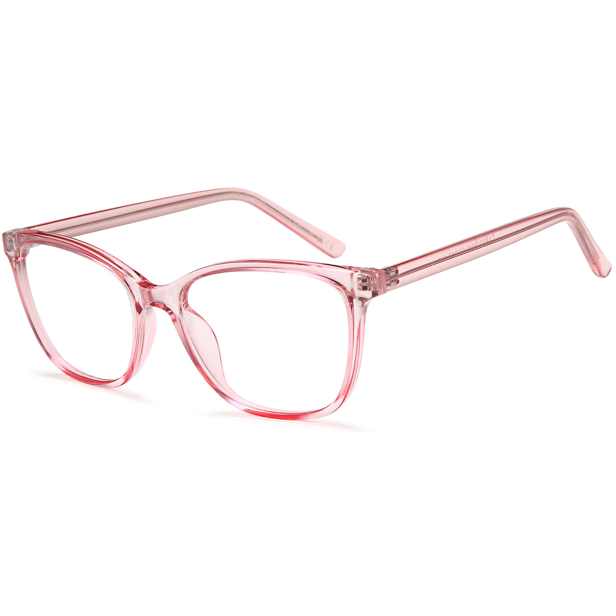Carlton CAR32 Pink Square Plastic Glasses – Women Full Rim Eyewear