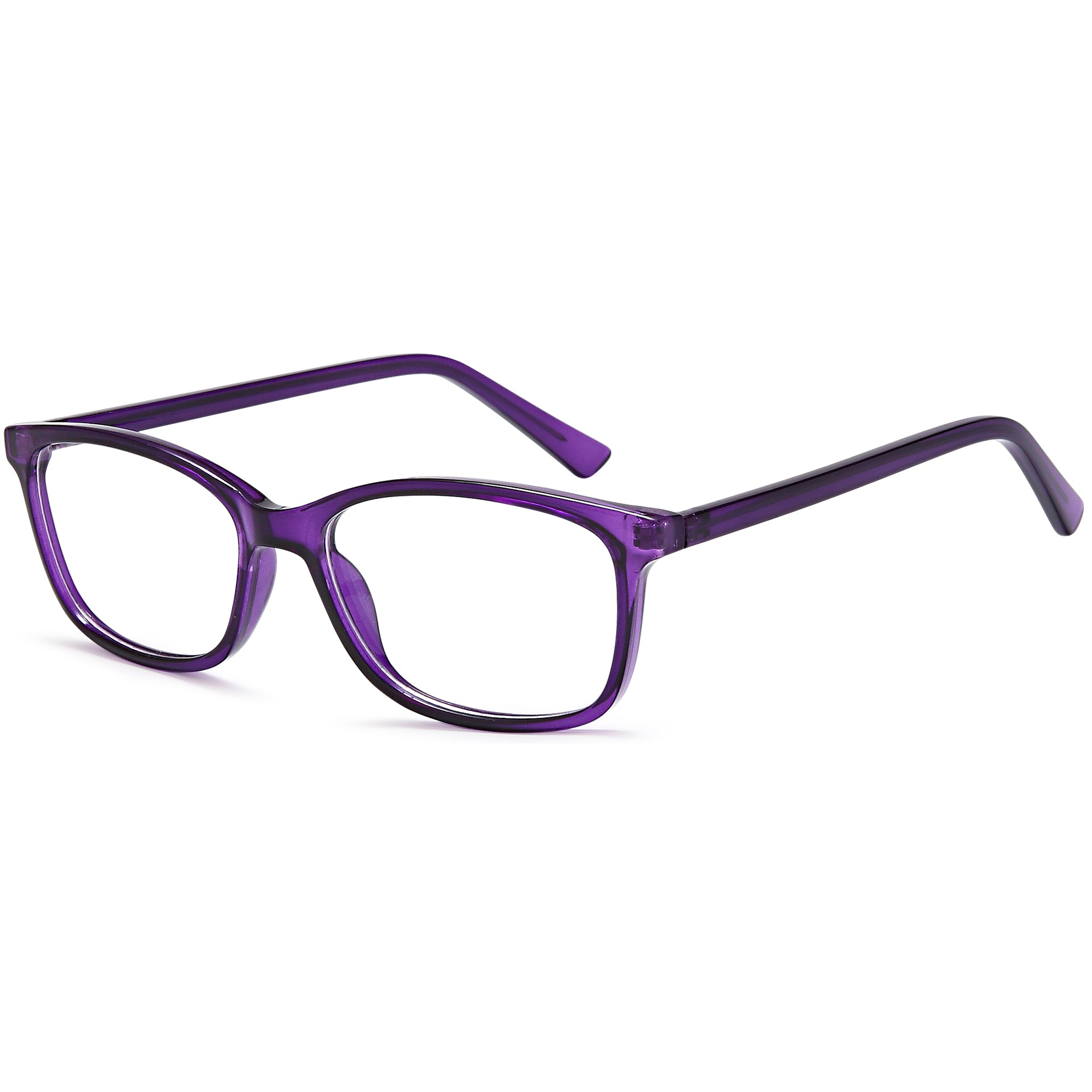 Carlton CAR33 Purple Square Plastic Glasses – Women Full Rim Eyewear
