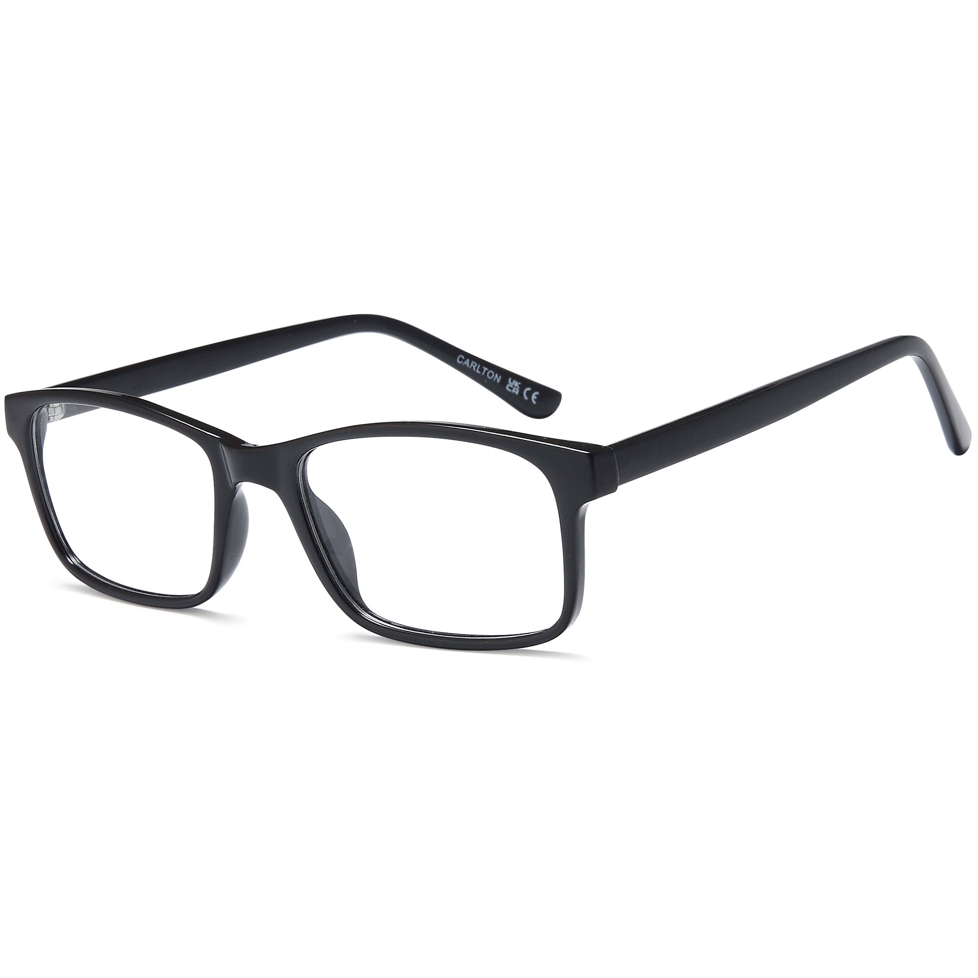 Carlton CAR34 Black Square Plastic Glasses – Men Full Rim Eyewear
