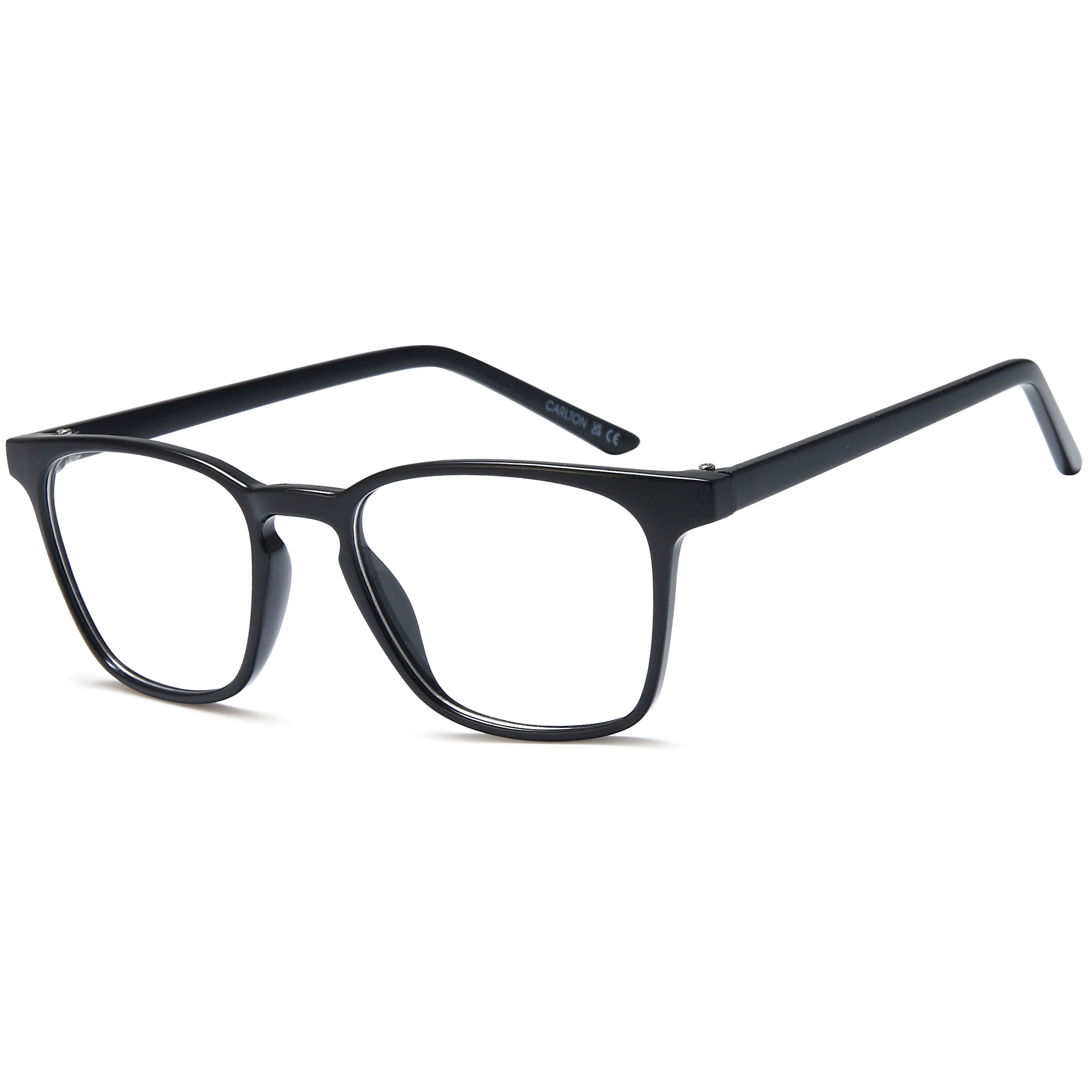Carlton CAR37 Black Square Plastic Glasses – Unisex Full Rim Eyewear