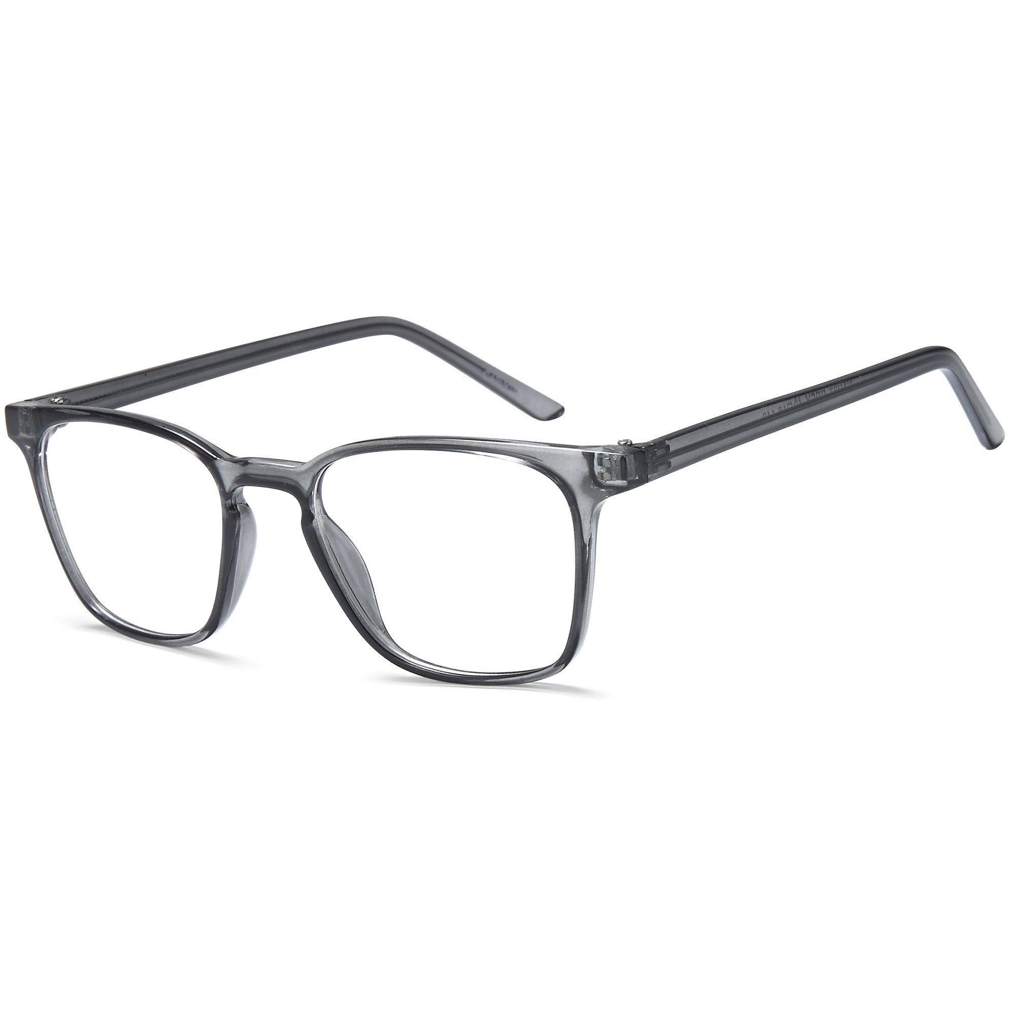 Carlton CAR37 Grey Square Plastic Glasses – Unisex Full Rim Eyewear