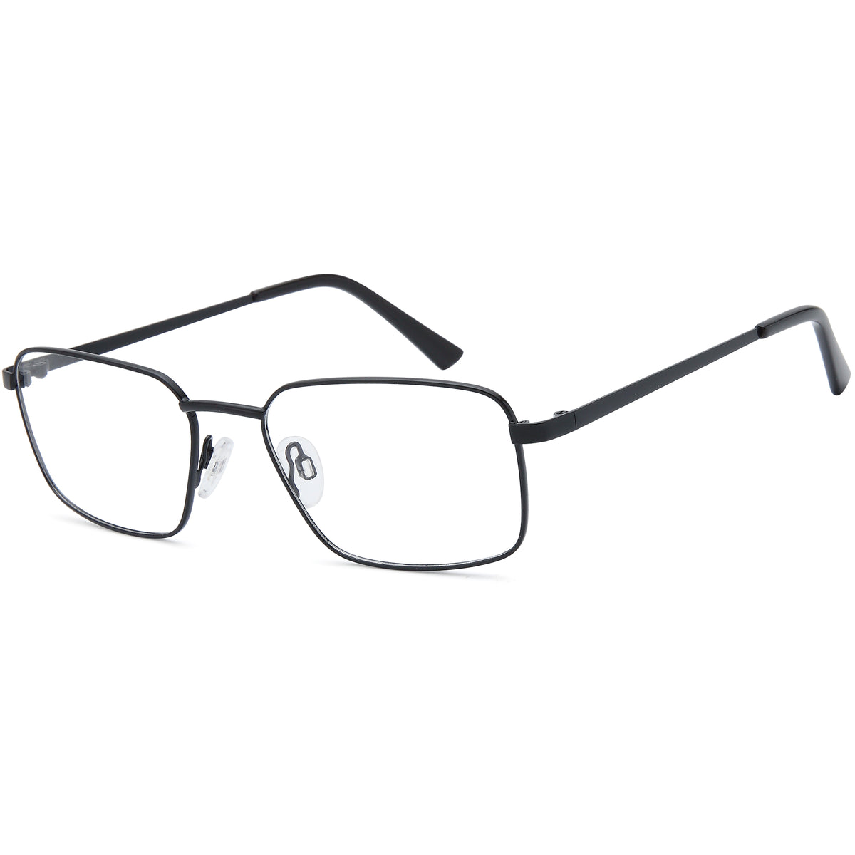 CARLTON CAR39 Black Square Metal Glasses – Men Full Rim Eyewear