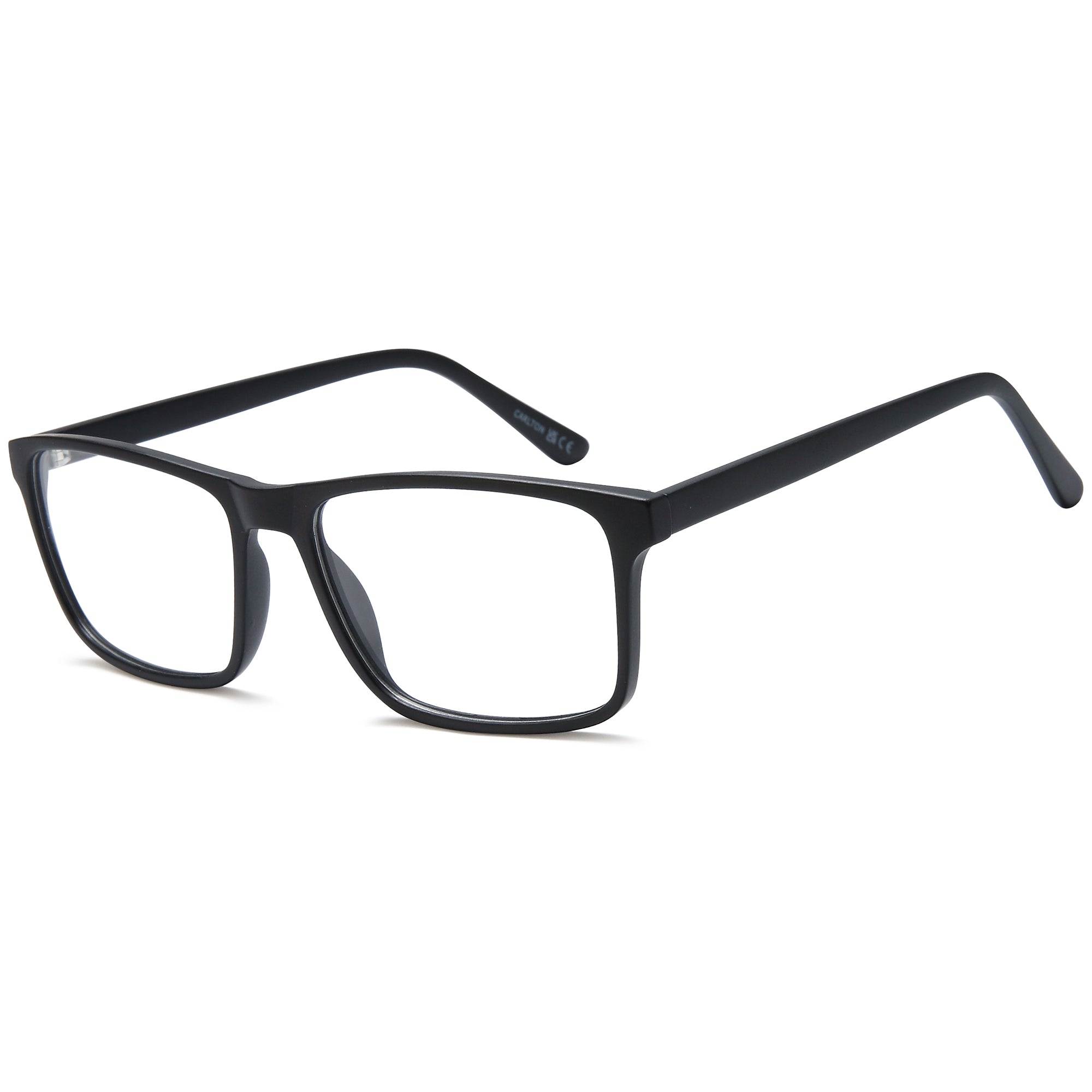 Carlton CAR40 Black Square Plastic Glasses – Men Full Rim Eyewear