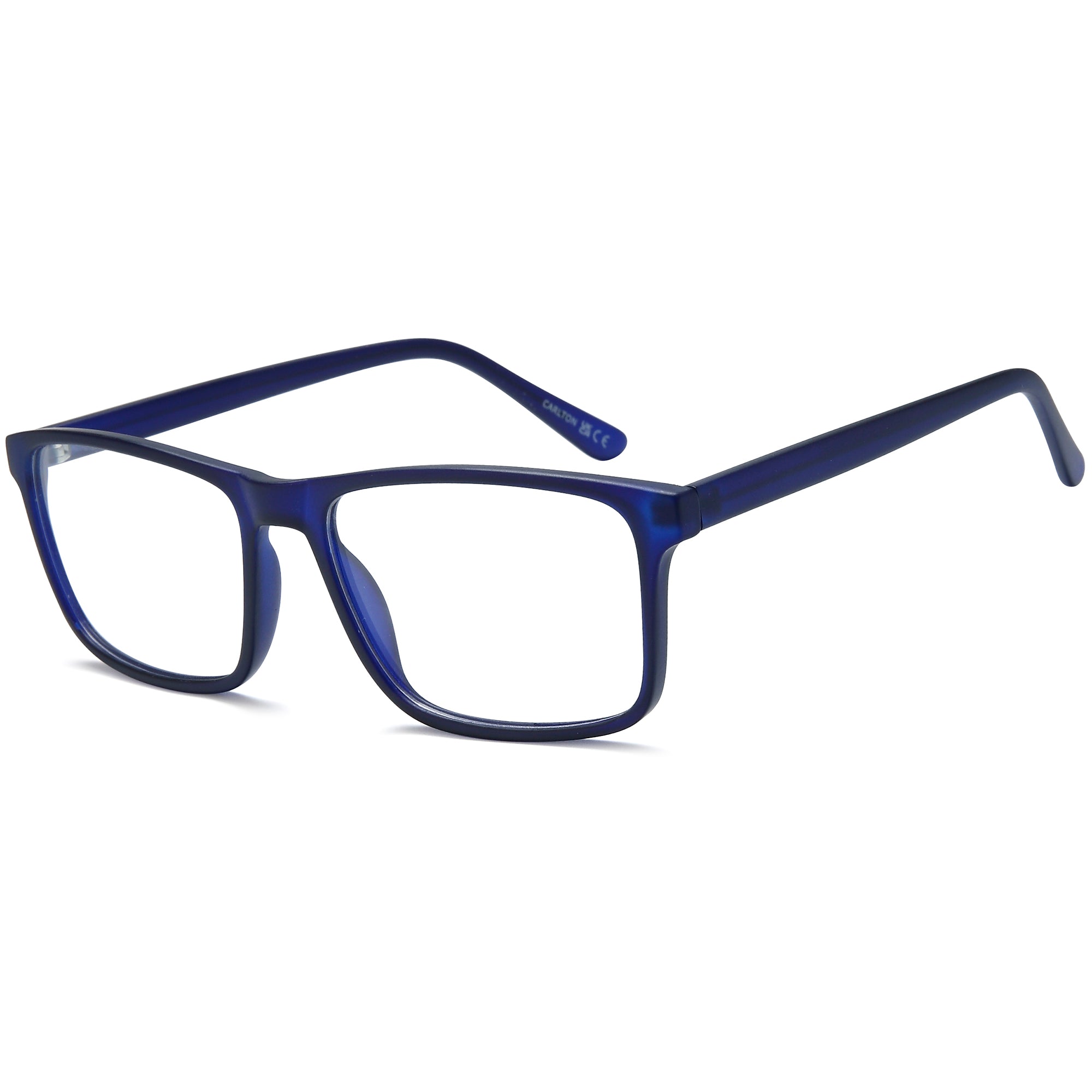 Carlton CAR40 Blue Square Plastic Glasses – Men Full Rim Eyewear