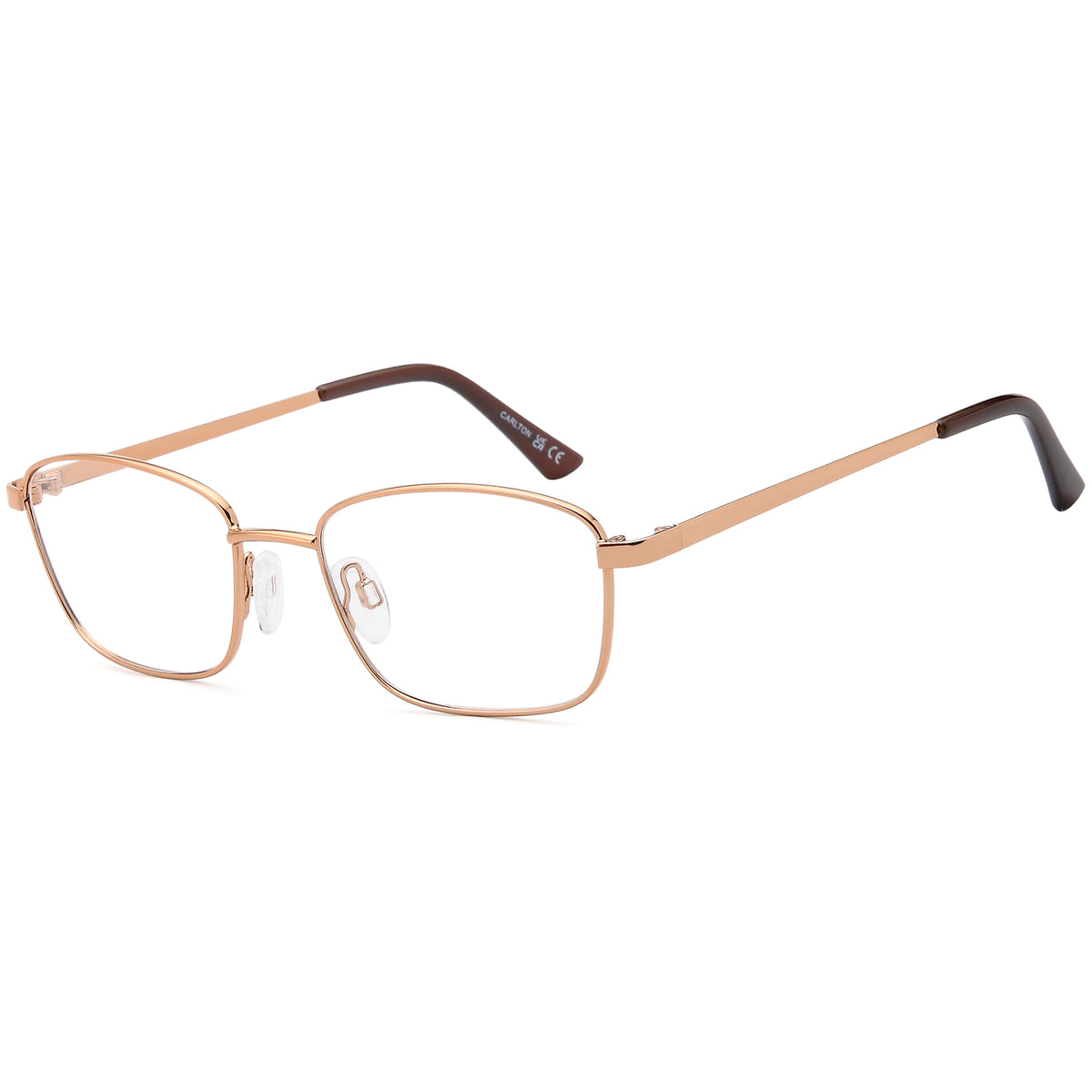 CARLTON CAR43 Bronze Round Metal Glasses – Women Full Rim Eyewear