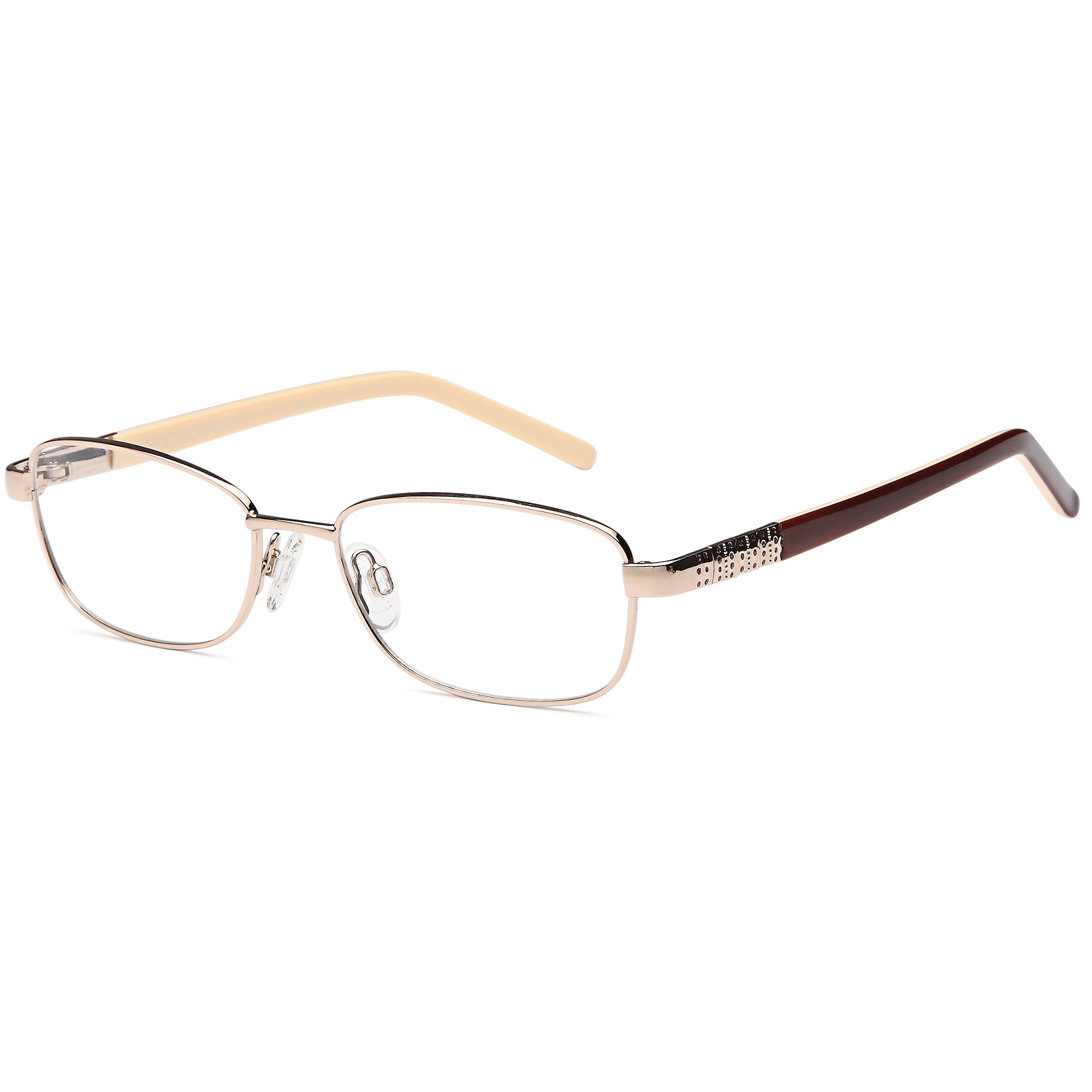 Carducci CD7106 Gold Square Metal Glasses – Women Full Rim Eyewear