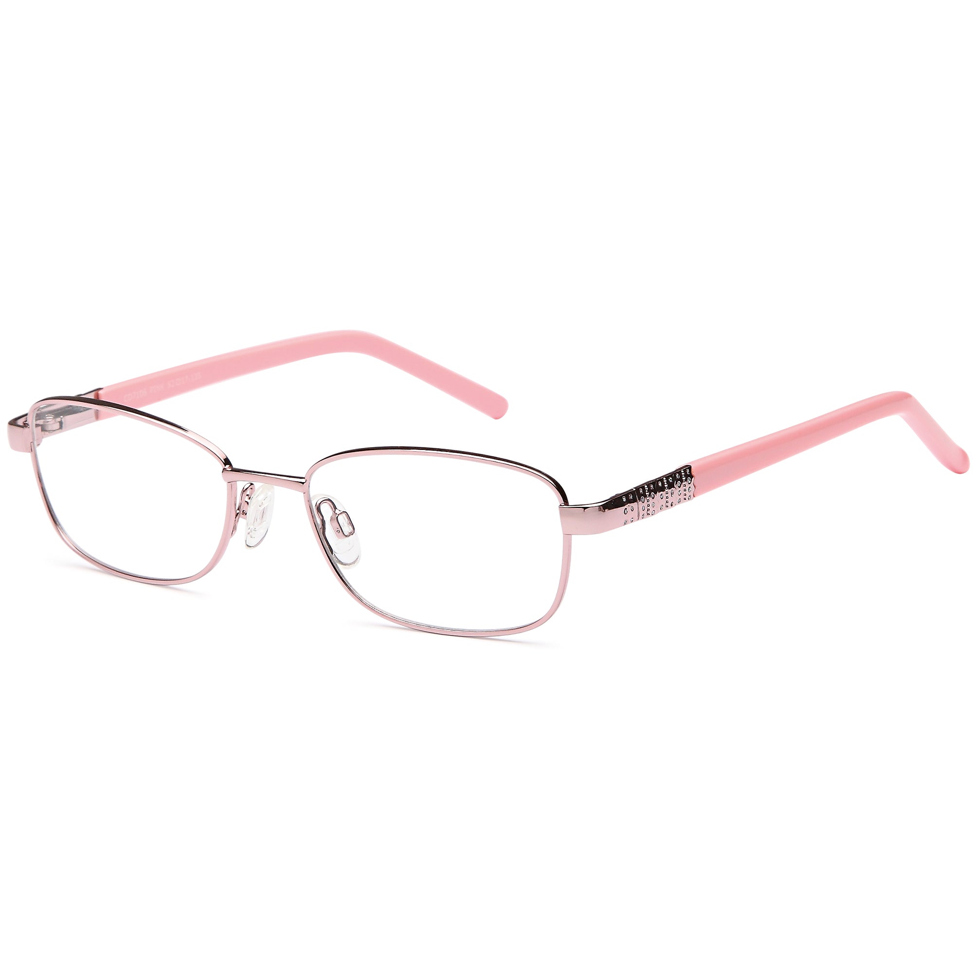 Carducci CD7106 Pink Square Metal Glasses – Women Full Rim Eyewear