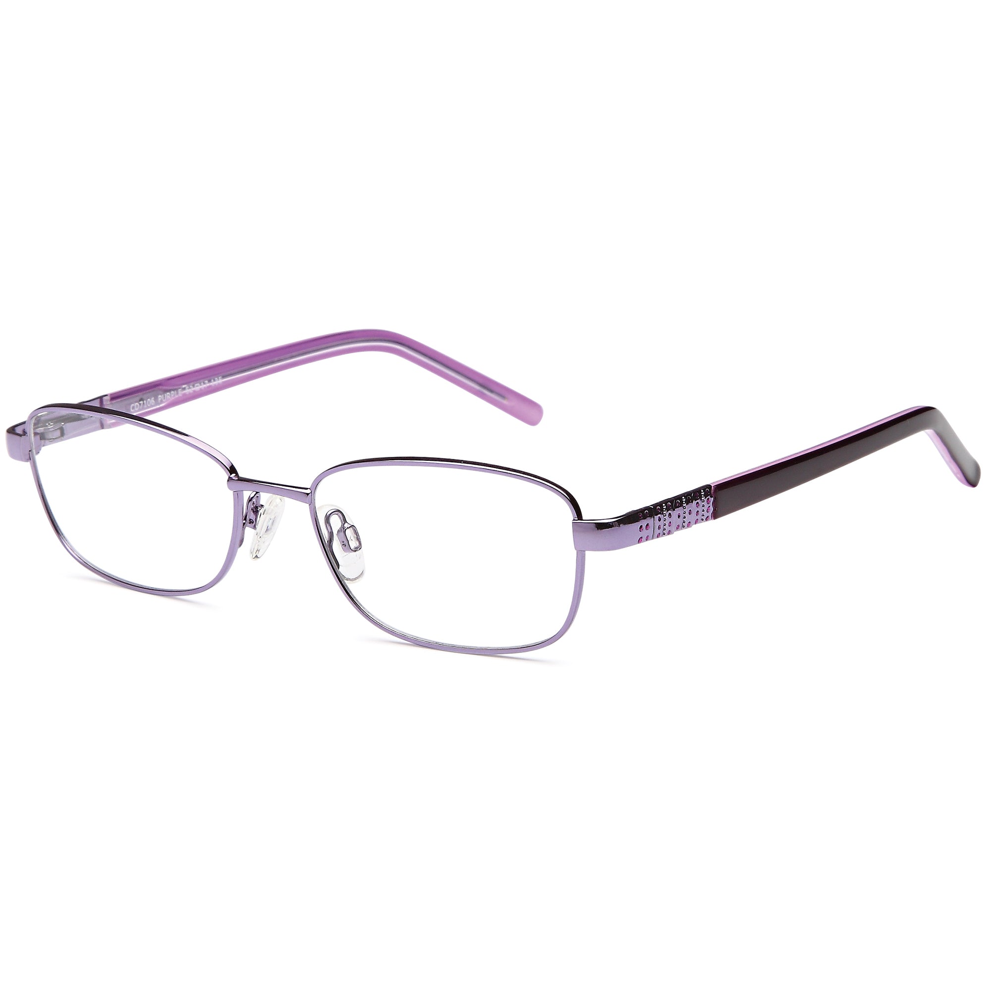 Carducci CD7106 Purple Square Metal Glasses – Women Full Rim Eyewear