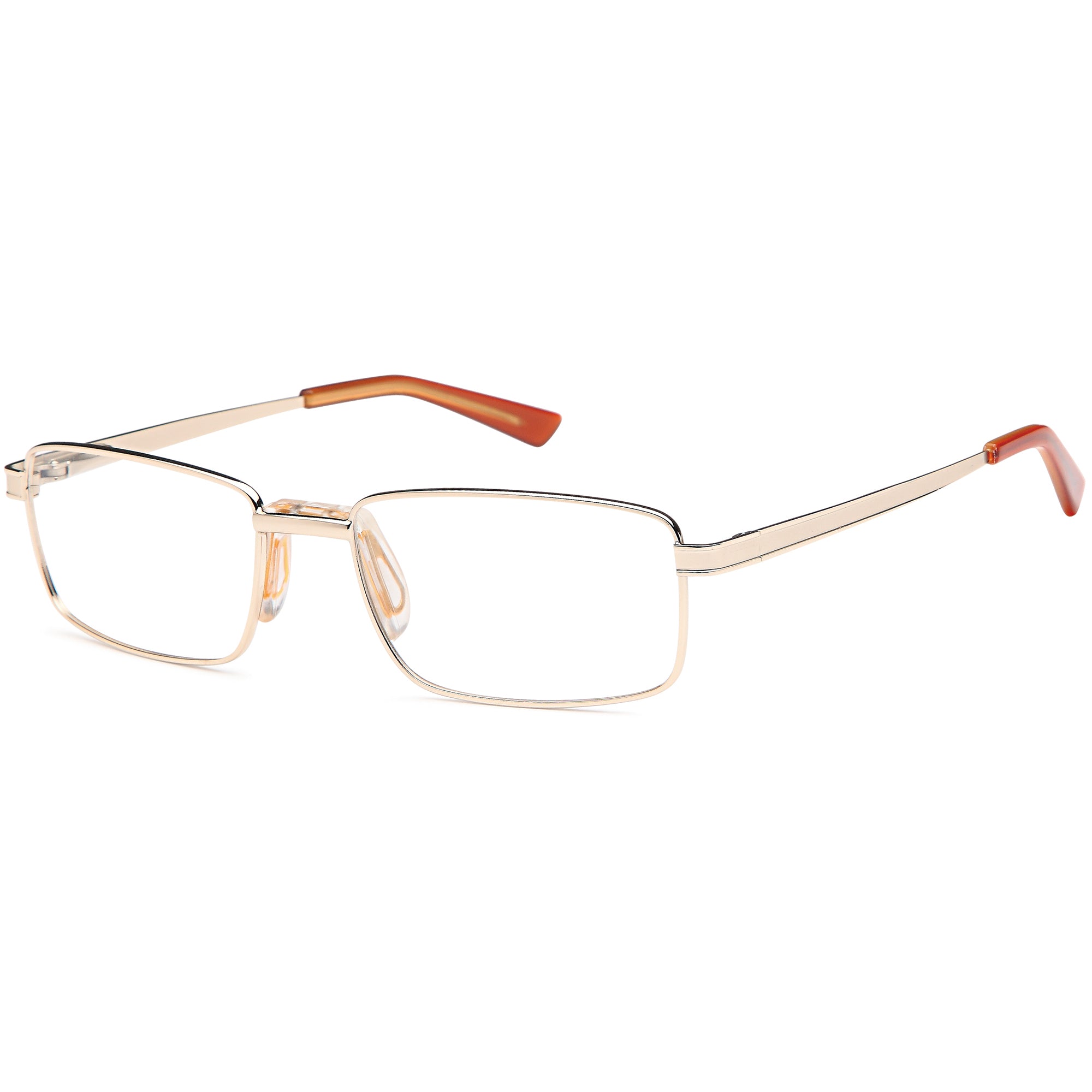 Carducci CD7082 Gold Square Metal Glasses – Men Full Rim Eyewear