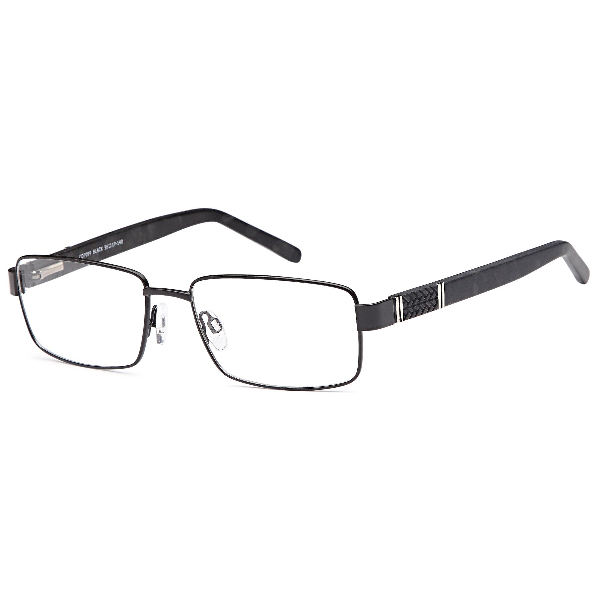 Carducci CD7099 Black Square Metal Glasses – Men Full Rim Eyewear