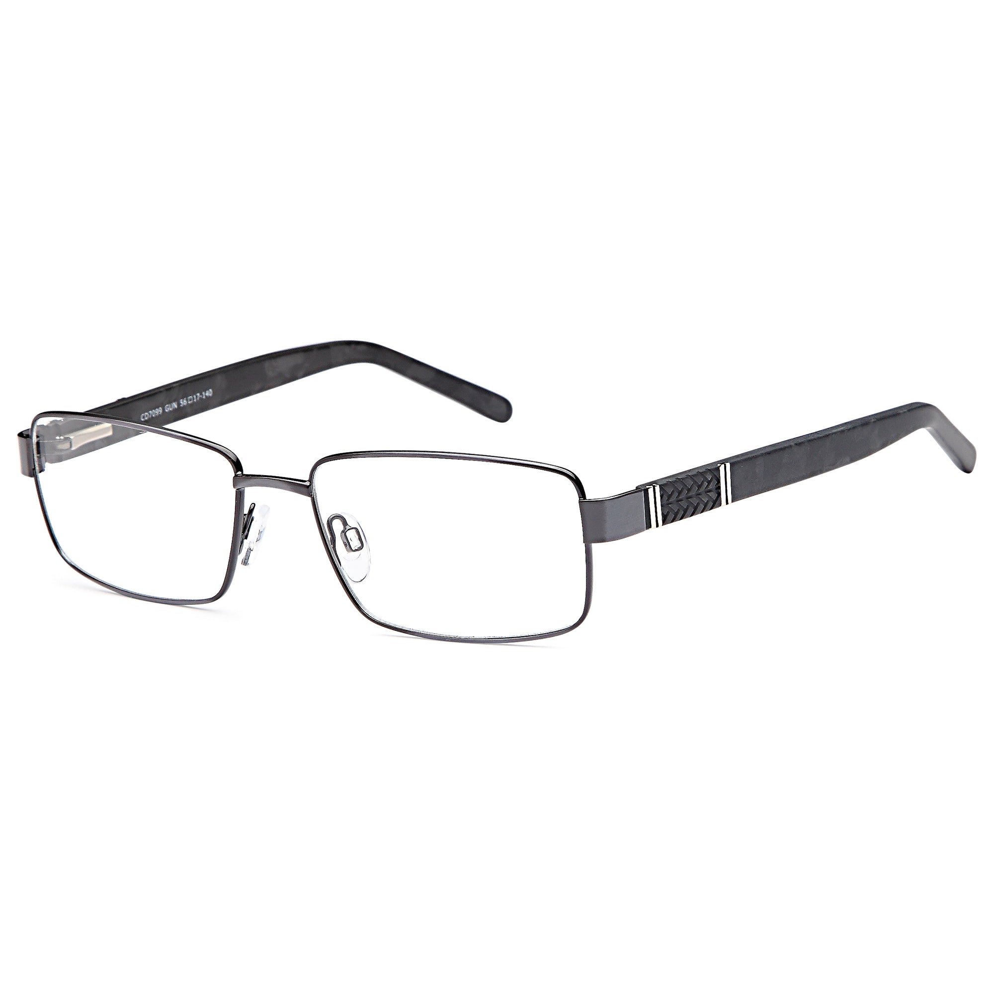 Carducci CD7099 Gun Square Metal Glasses – Men Full Rim Eyewear