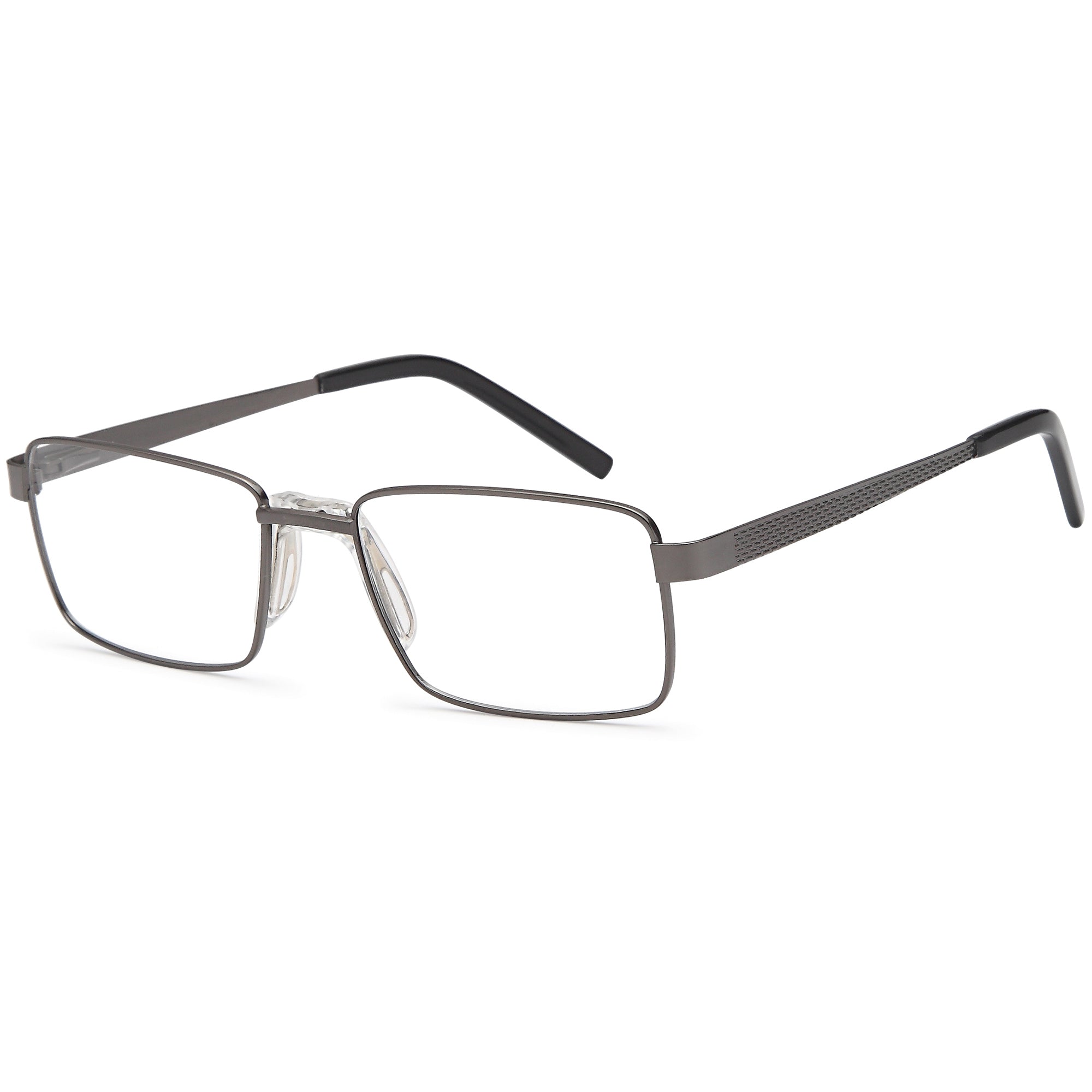 Carducci CD7124 Gun Square Metal Glasses – Men Full Rim Eyewear