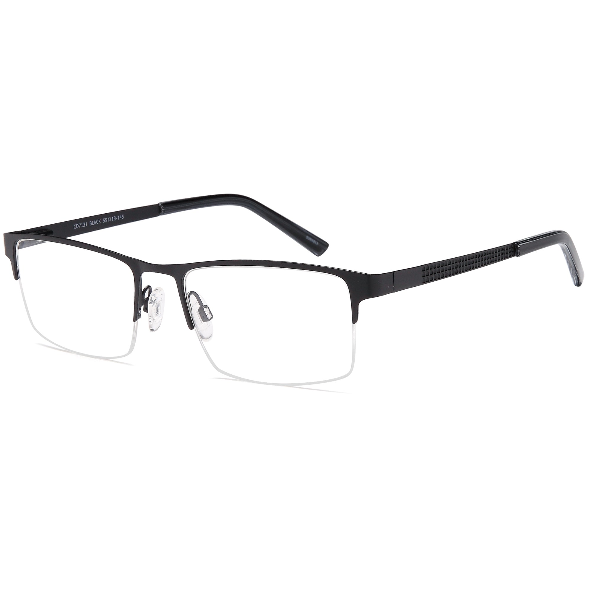 Carducci CD7131 Black Square Metal Glasses – Men Full Rim Eyewear
