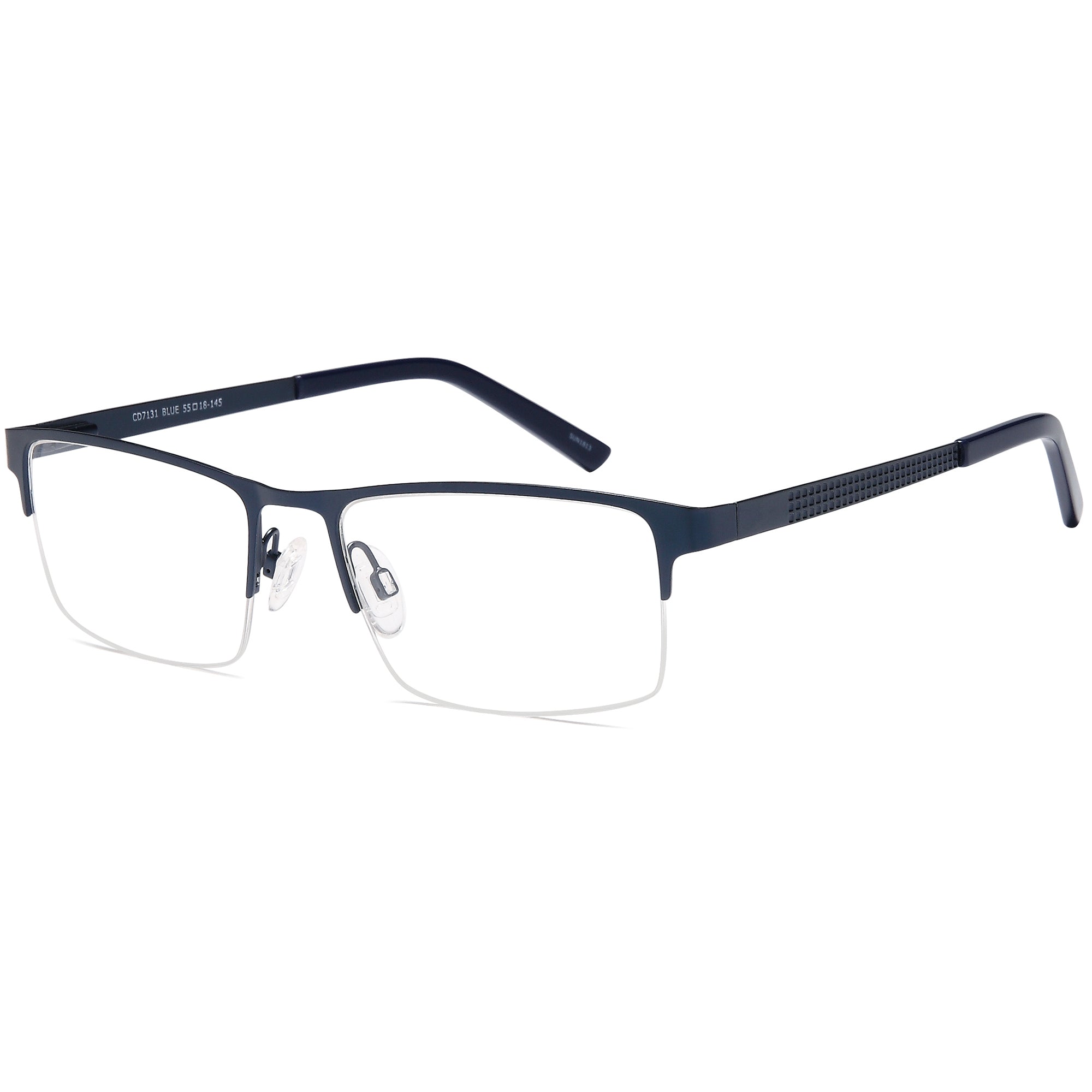 Carducci CD7131 Blue Square Metal Glasses – Men Full Rim Eyewear