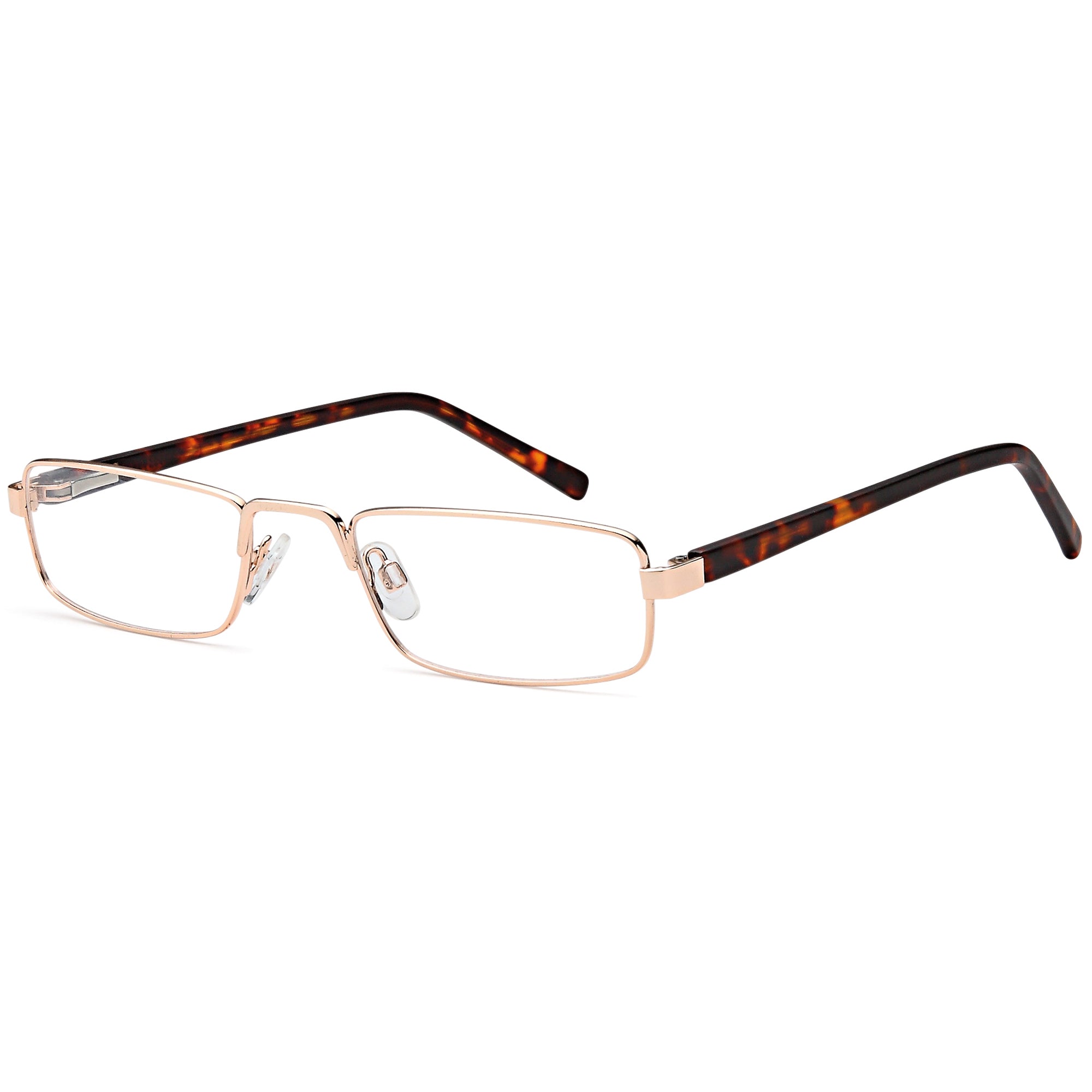 Carducci CD7136 Gold Square Metal Glasses – Unisex Full Rim Eyewear