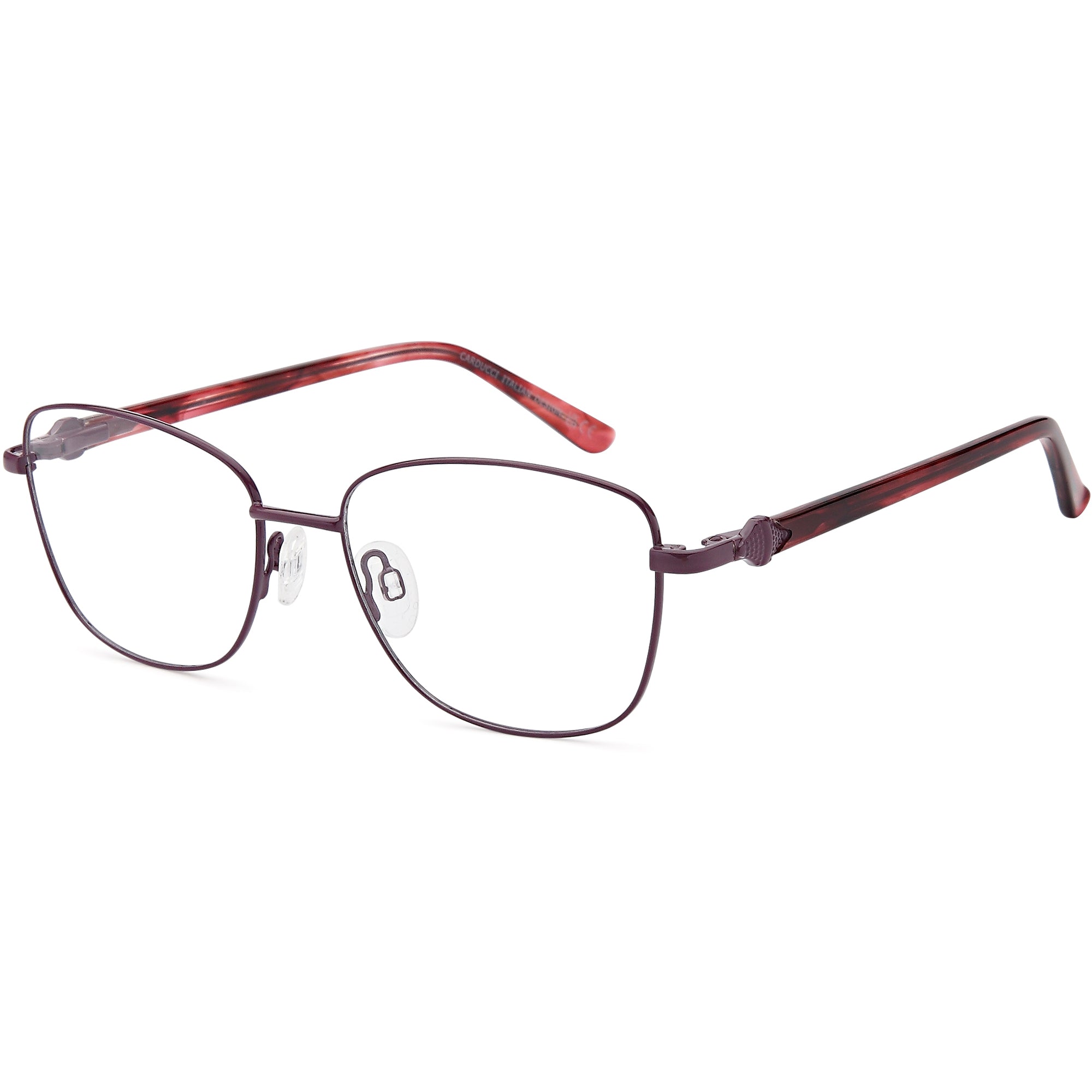 Carducci CD7164 Purple Square Metal Glasses – Women Full Rim Eyewear