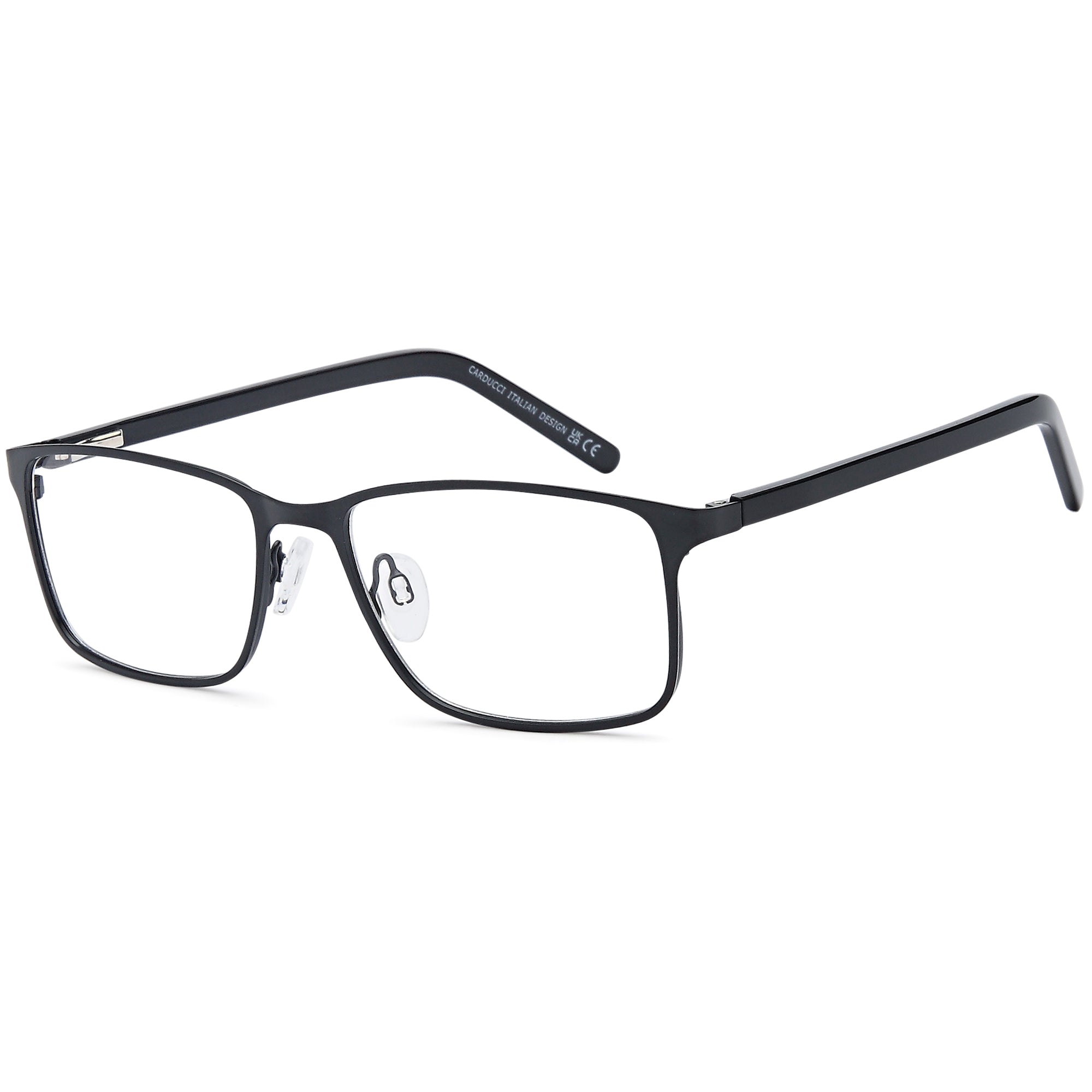 Carducci CD7166 Black Square Metal Glasses – Men Full Rim Eyewear