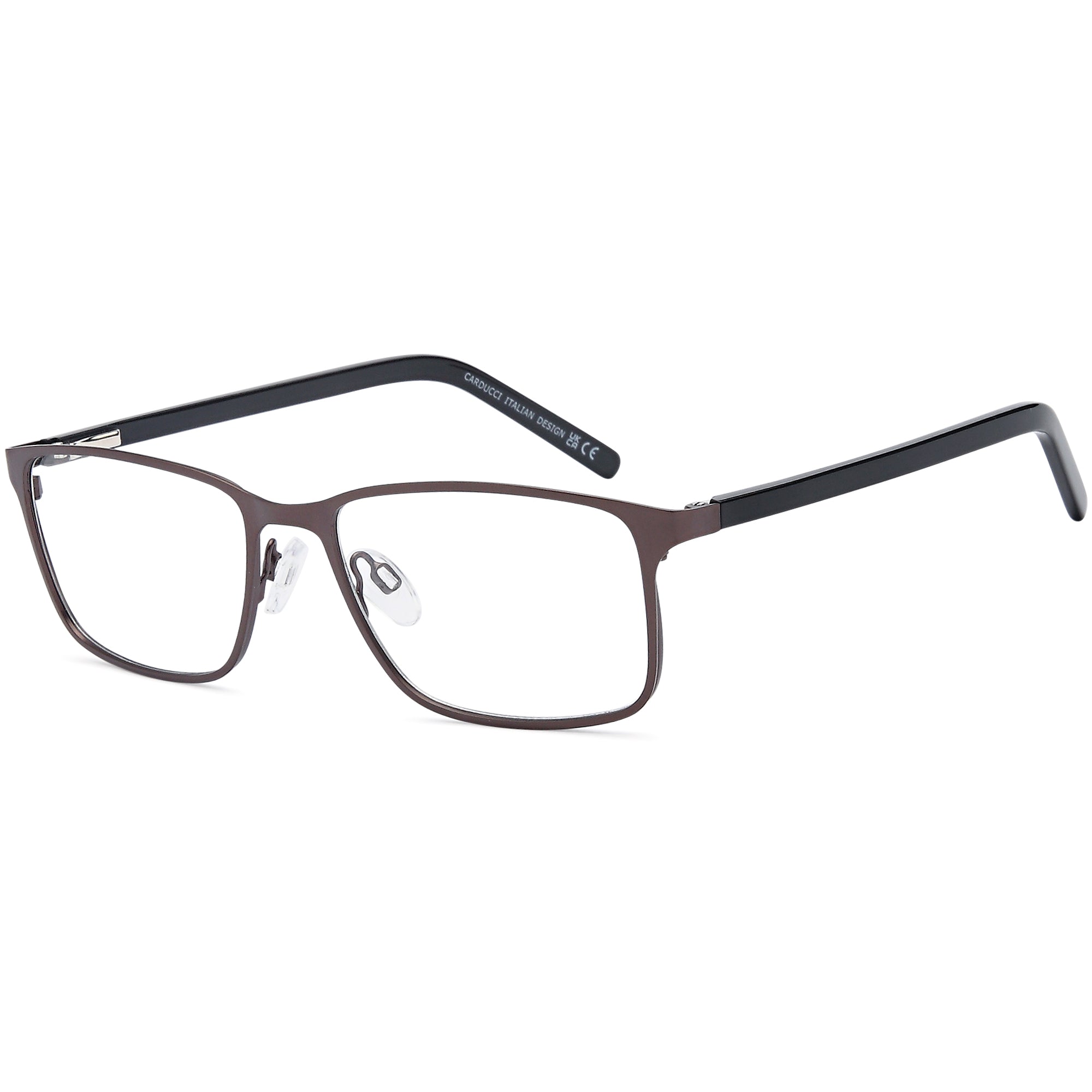 Carducci CD7166 Gun Square Metal Glasses – Men Full Rim Eyewear