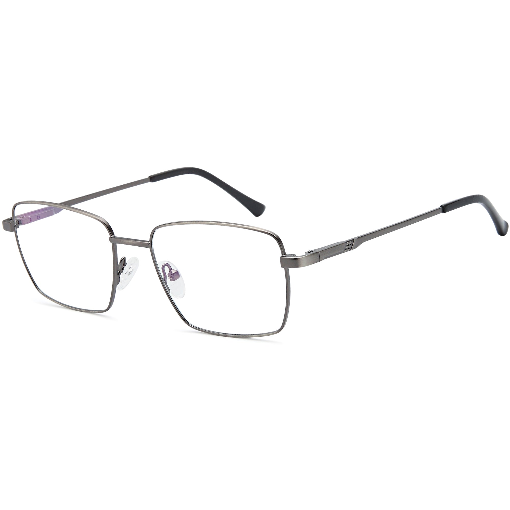 Carducci CD7168 Gun Square Metal Glasses – Men Full Rim Eyewear