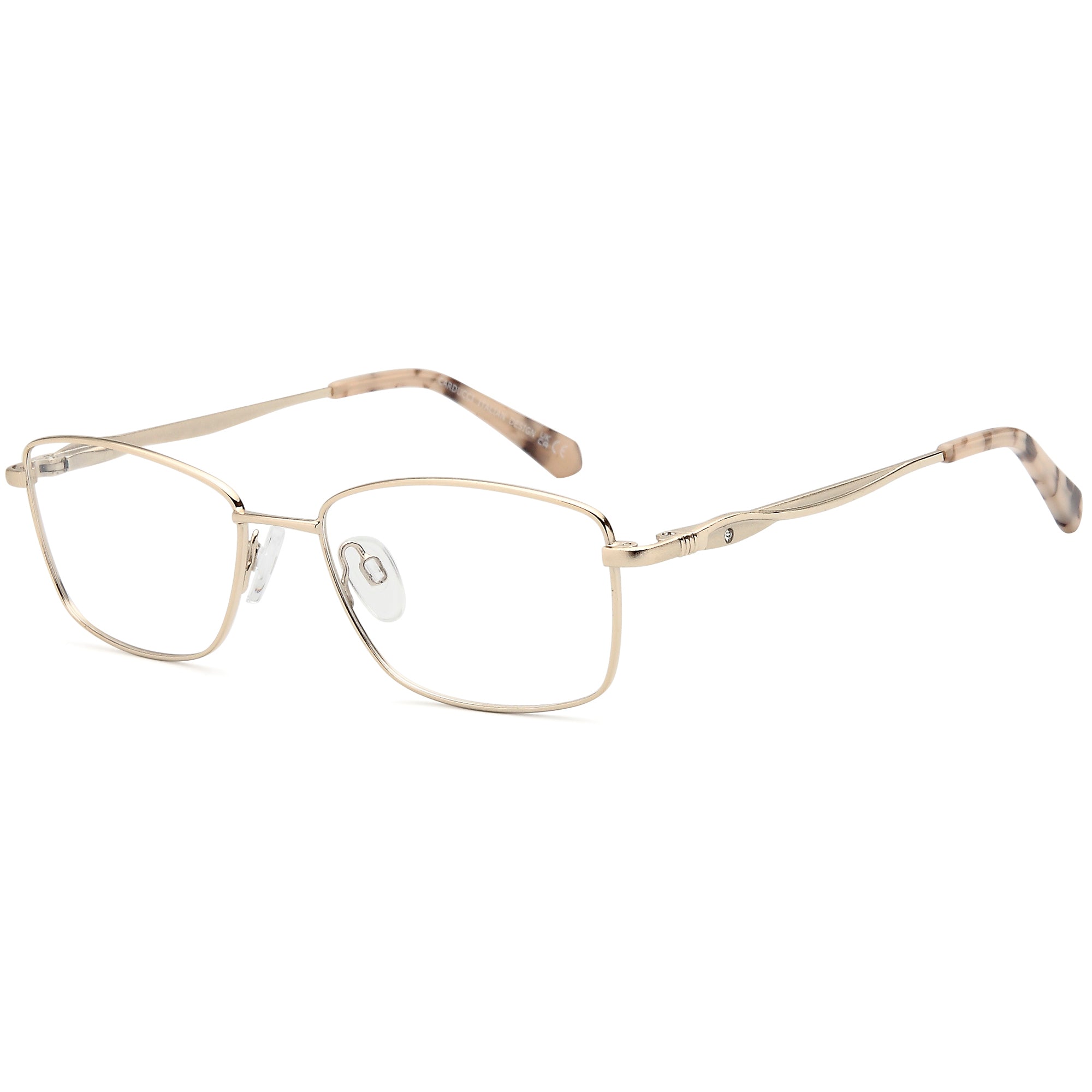 Carducci CD7169 Gold Oval Metal Glasses – Women Full Rim Eyewear