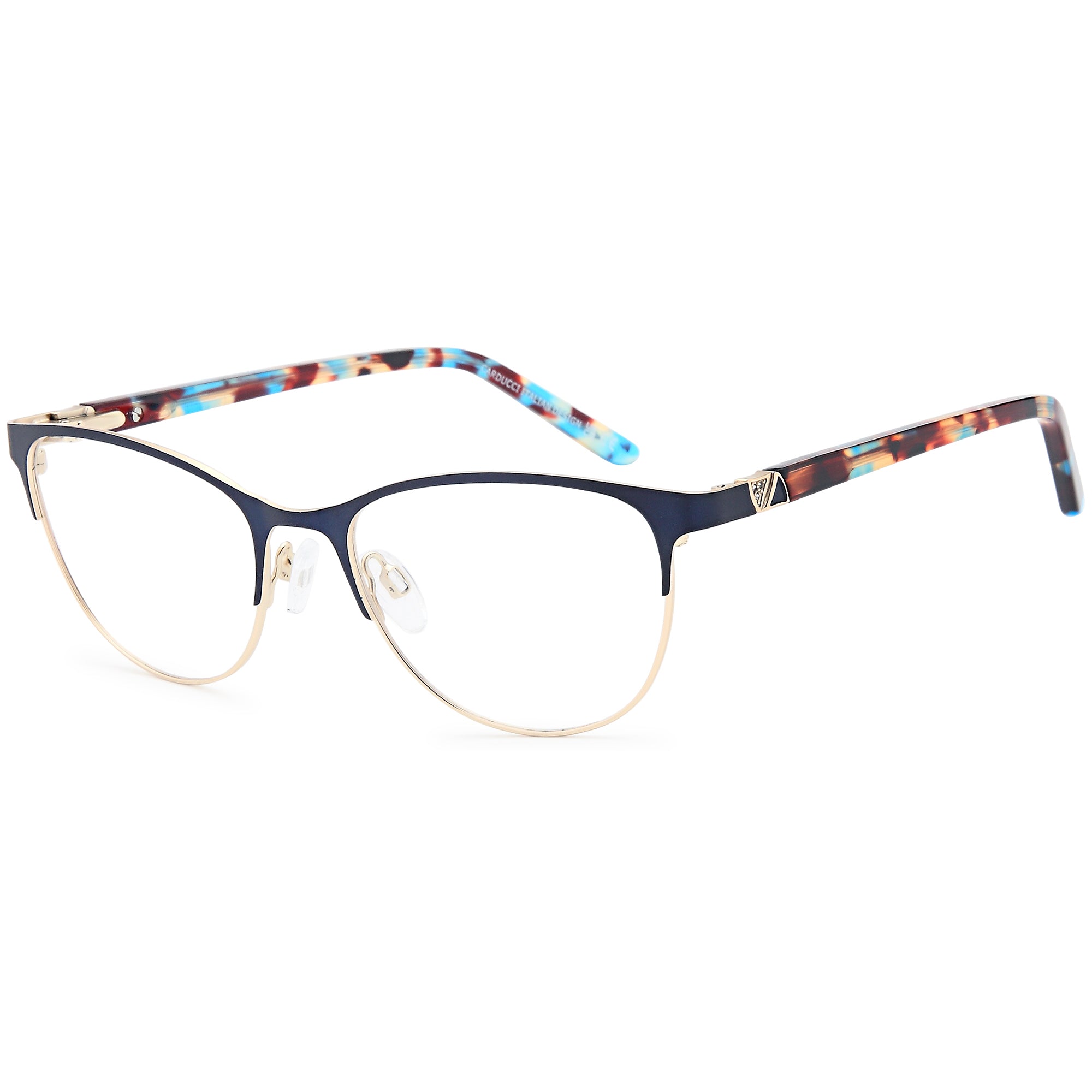 Carducci CD7171 Blue Oval Metal Glasses – Women Full Rim Eyewear