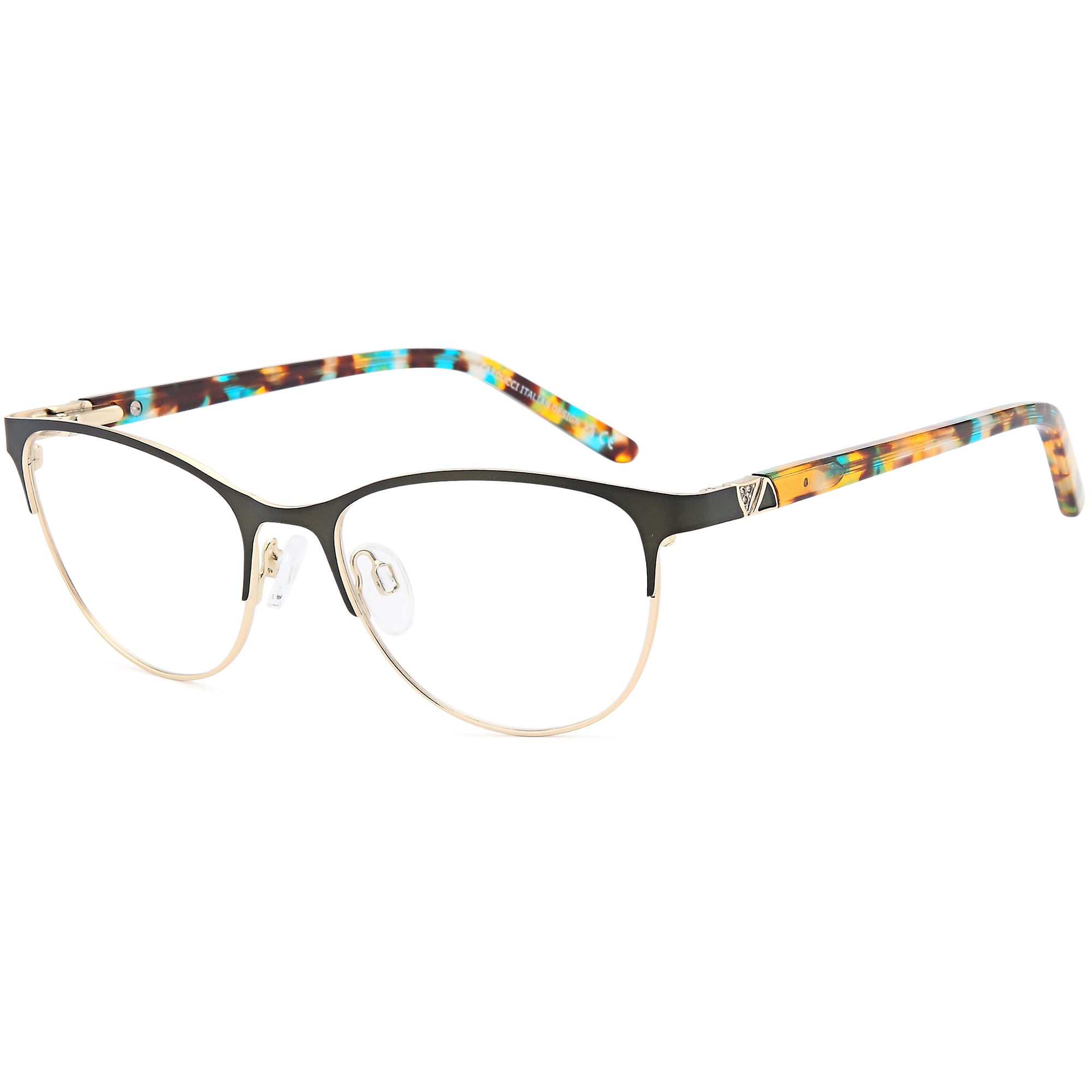 Carducci CD7171 Green Oval Metal Glasses – Women Full Rim Eyewear