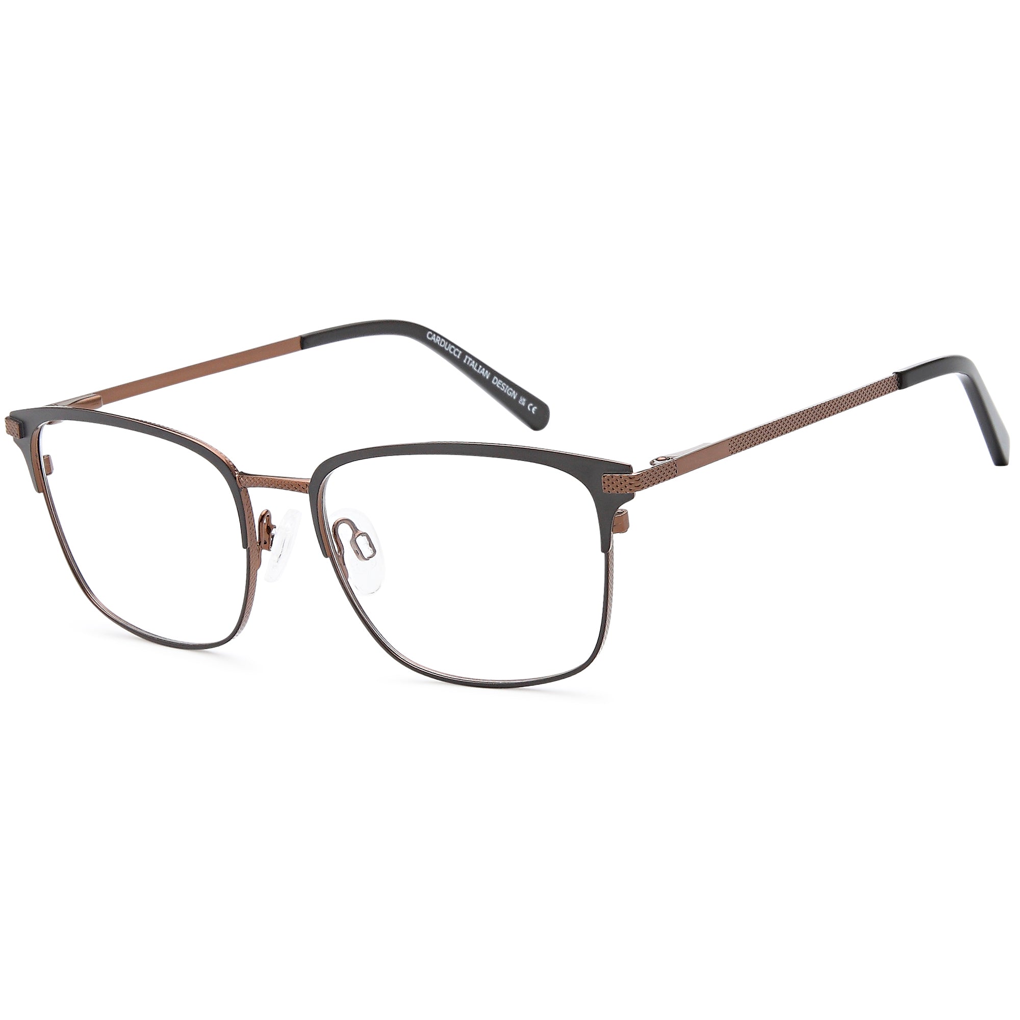 Carducci CD7174 Black Square Metal Glasses – Men Full Rim Eyewear
